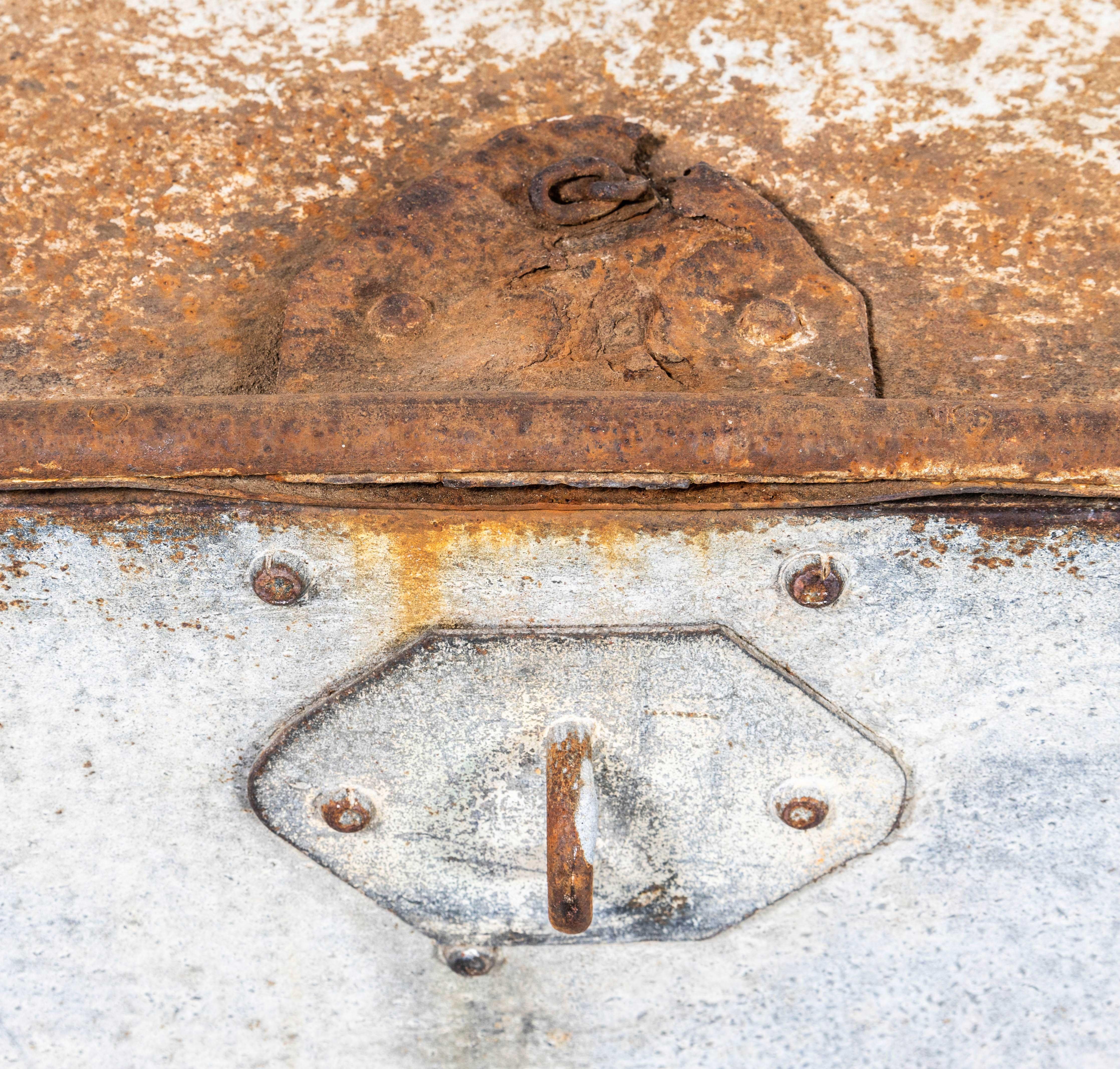 Mid-20th Century 1960's Heavy Weight Rivetted Belgian Grain Bin For Sale
