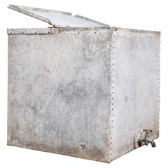 1960's Heavy Weight Rivetted Belgian Water Storage Bin