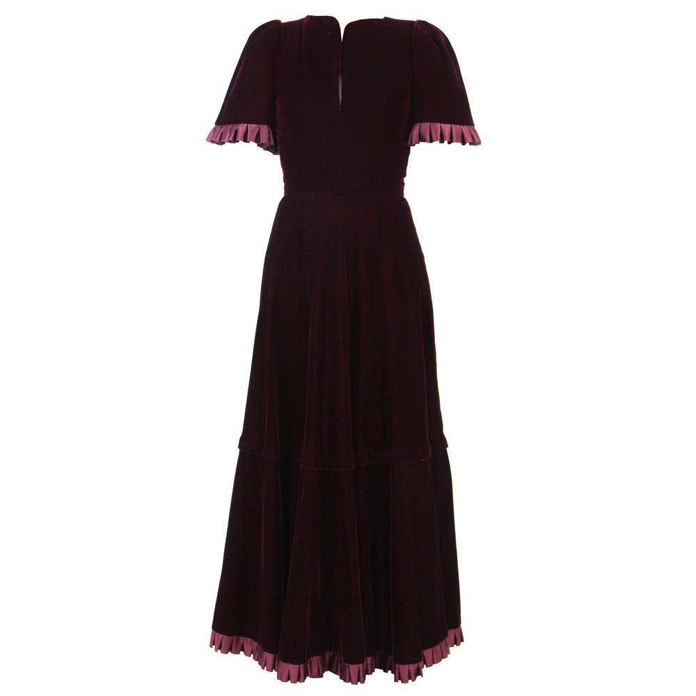 1960s Heinz Riva Burgundy Velvet Maxi Dress For Sale at 1stDibs ...
