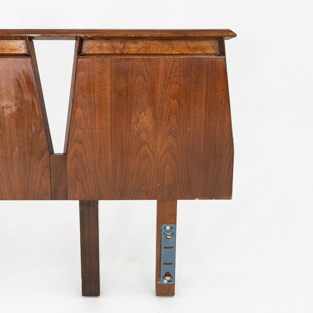 1960s Helen Hobey Baker King Size Modern Headboard in Walnut For Sale 5