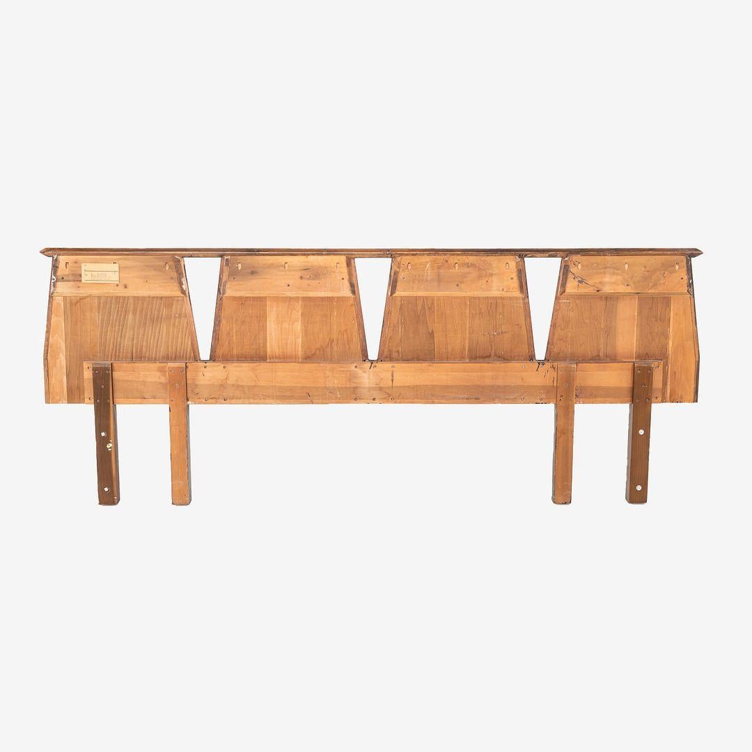 1960s Helen Hobey Baker King Size Modern Headboard in Walnut In Good Condition For Sale In Philadelphia, PA