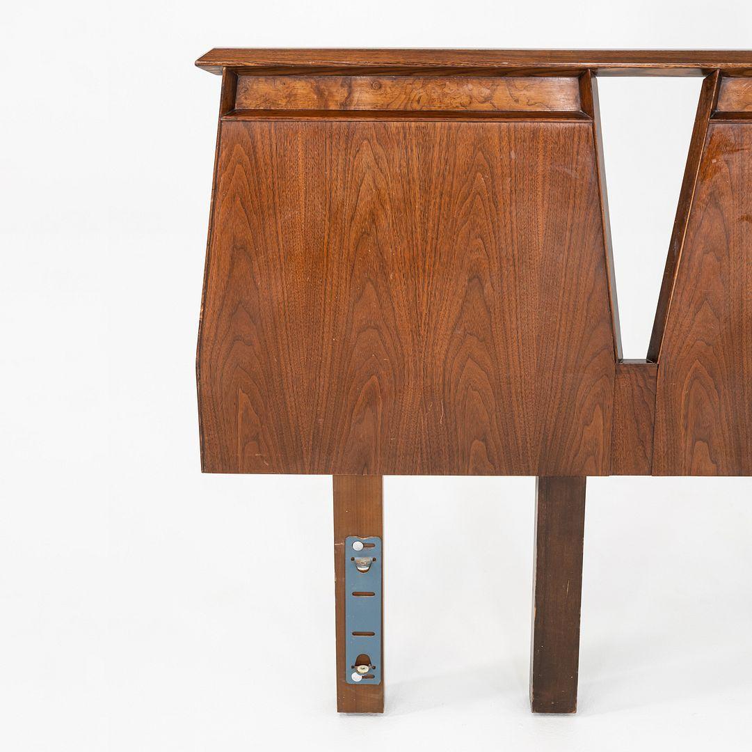 Mid-20th Century 1960s Helen Hobey Baker King Size Modern Headboard in Walnut For Sale