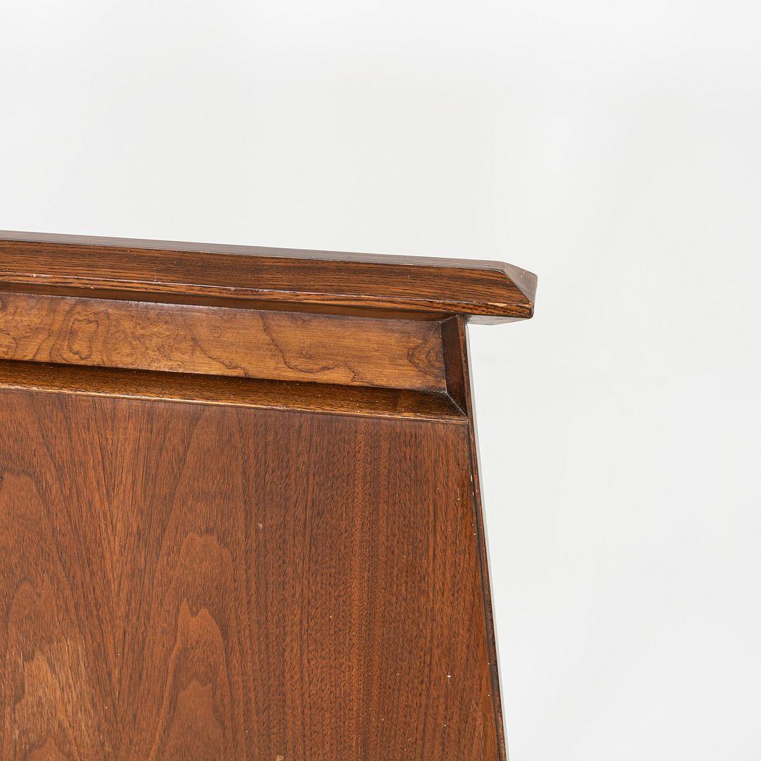 Wood 1960s Helen Hobey Baker King Size Modern Headboard in Walnut For Sale