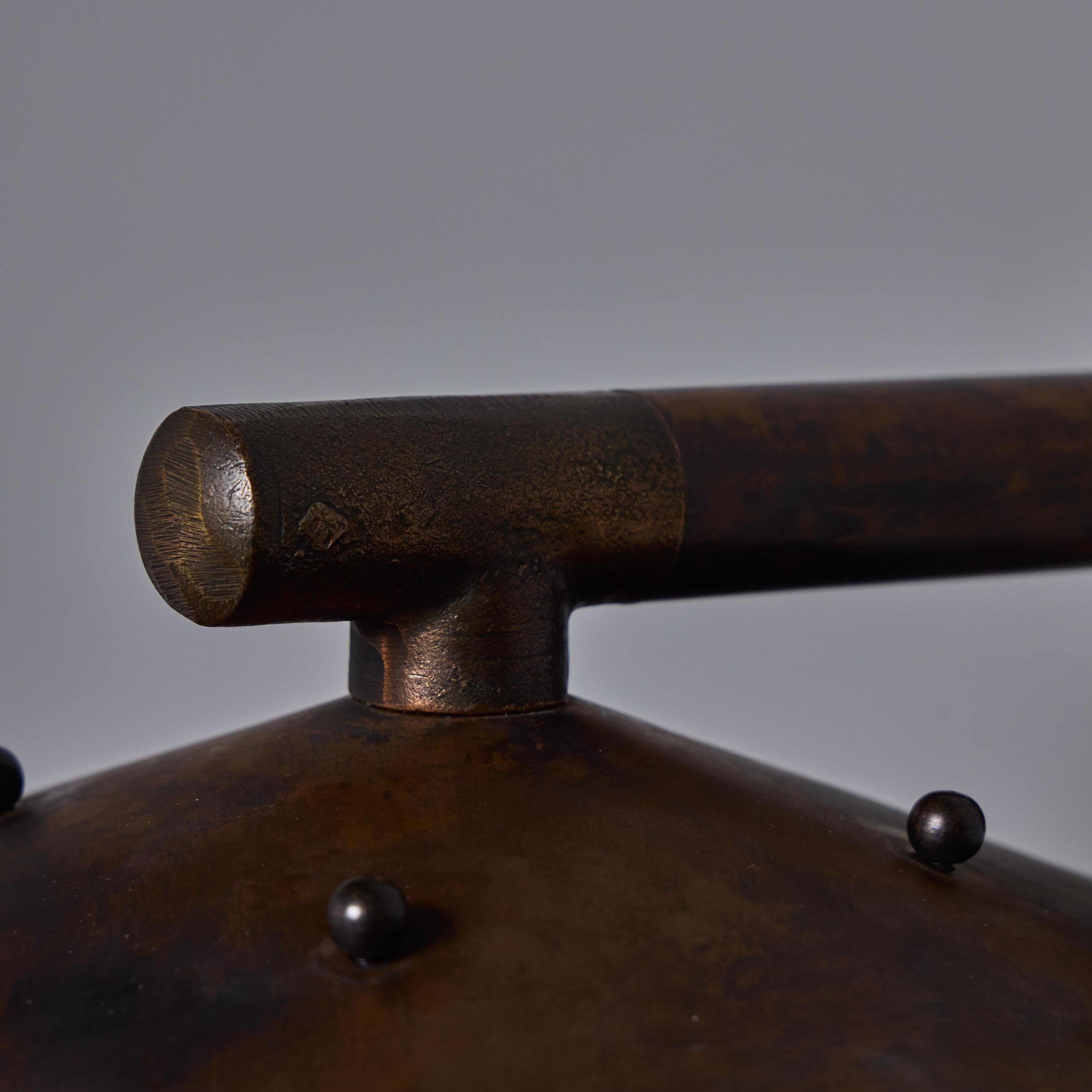 Applique d'extérieur en verre ambré et cuivre Helena Tynell, années 1960 en vente 10