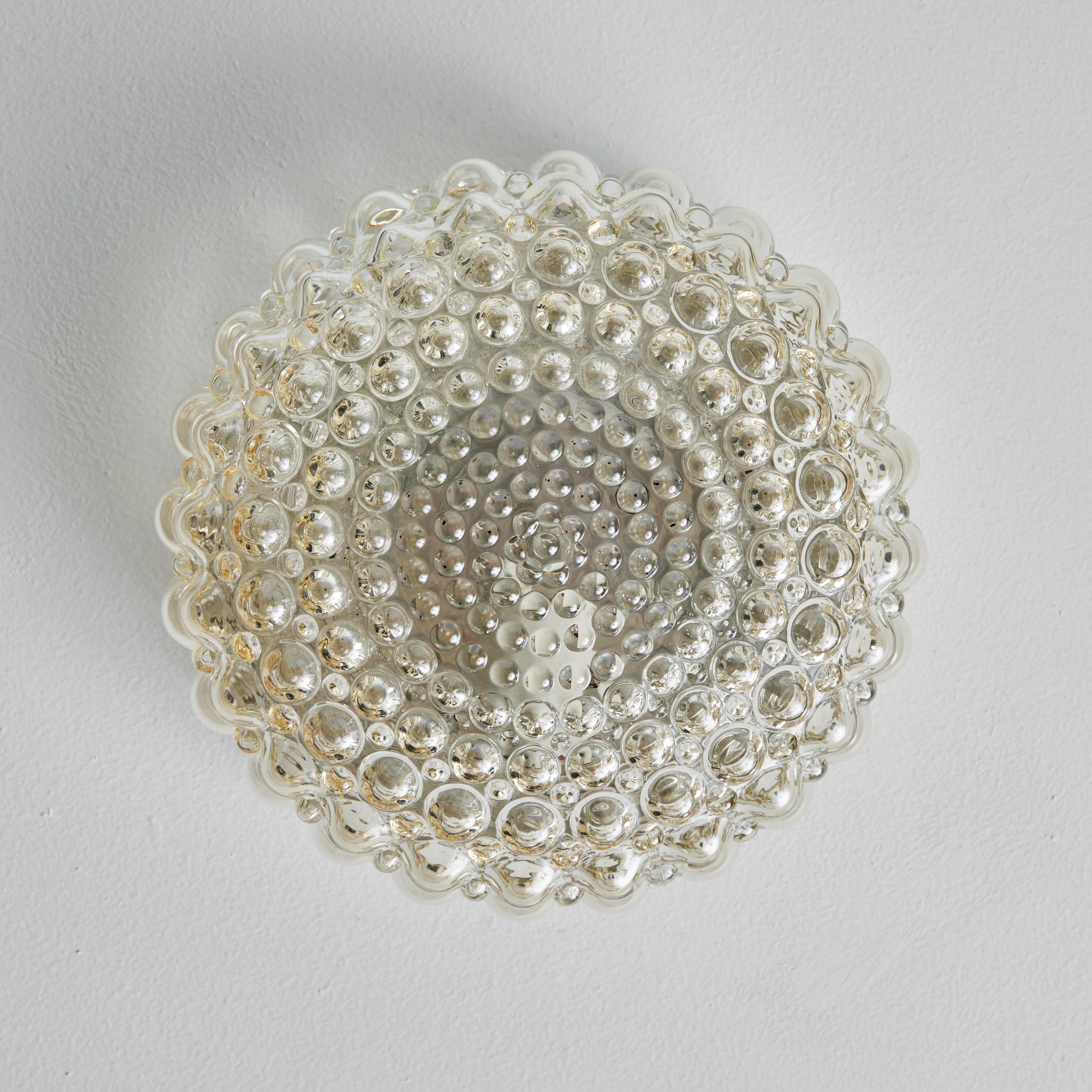 1960s Helena Tynell Model #A665 Bubble Glass Flush Mount for Limburg 4