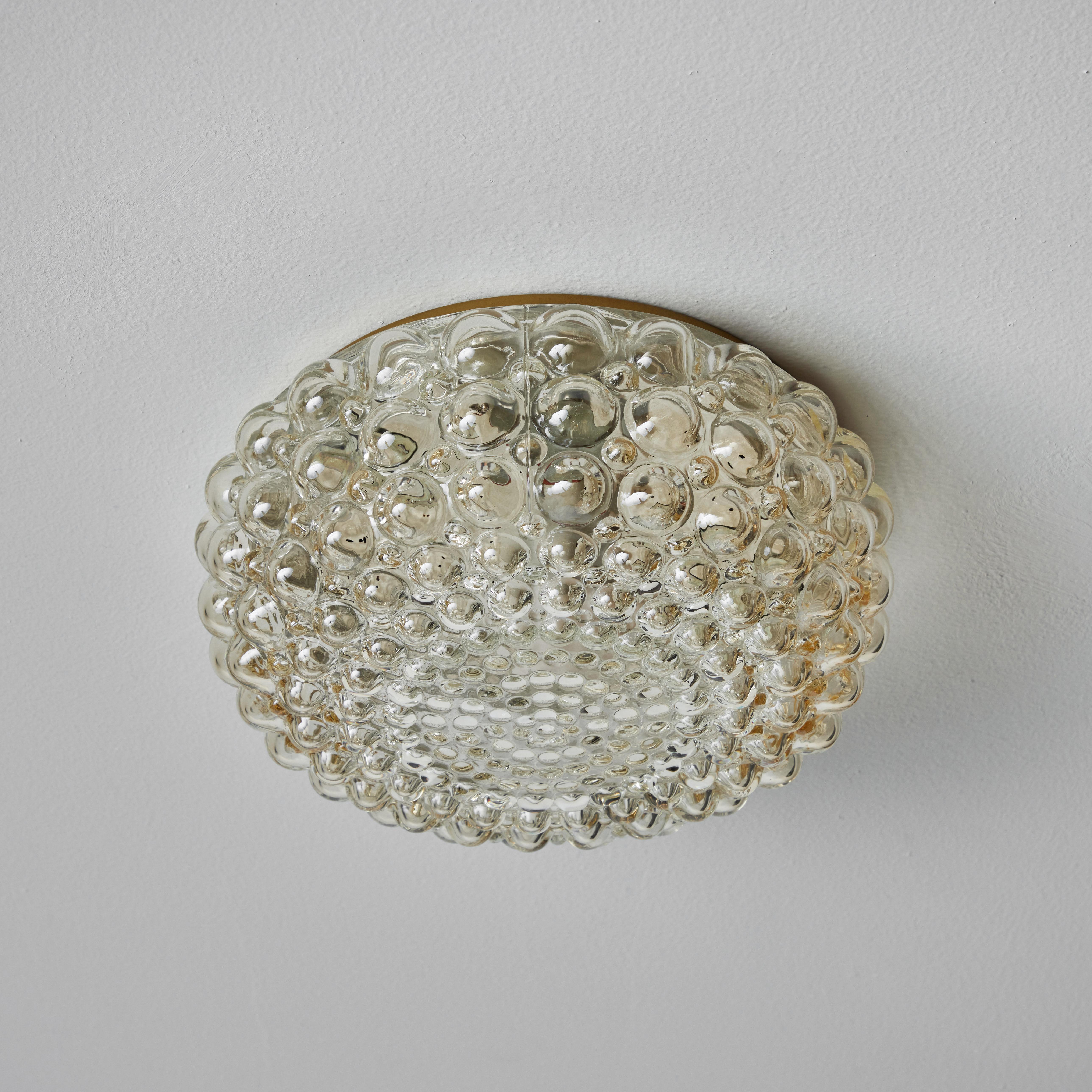 Metal 1960s Helena Tynell Model #A665 Bubble Glass Flush Mount for Limburg
