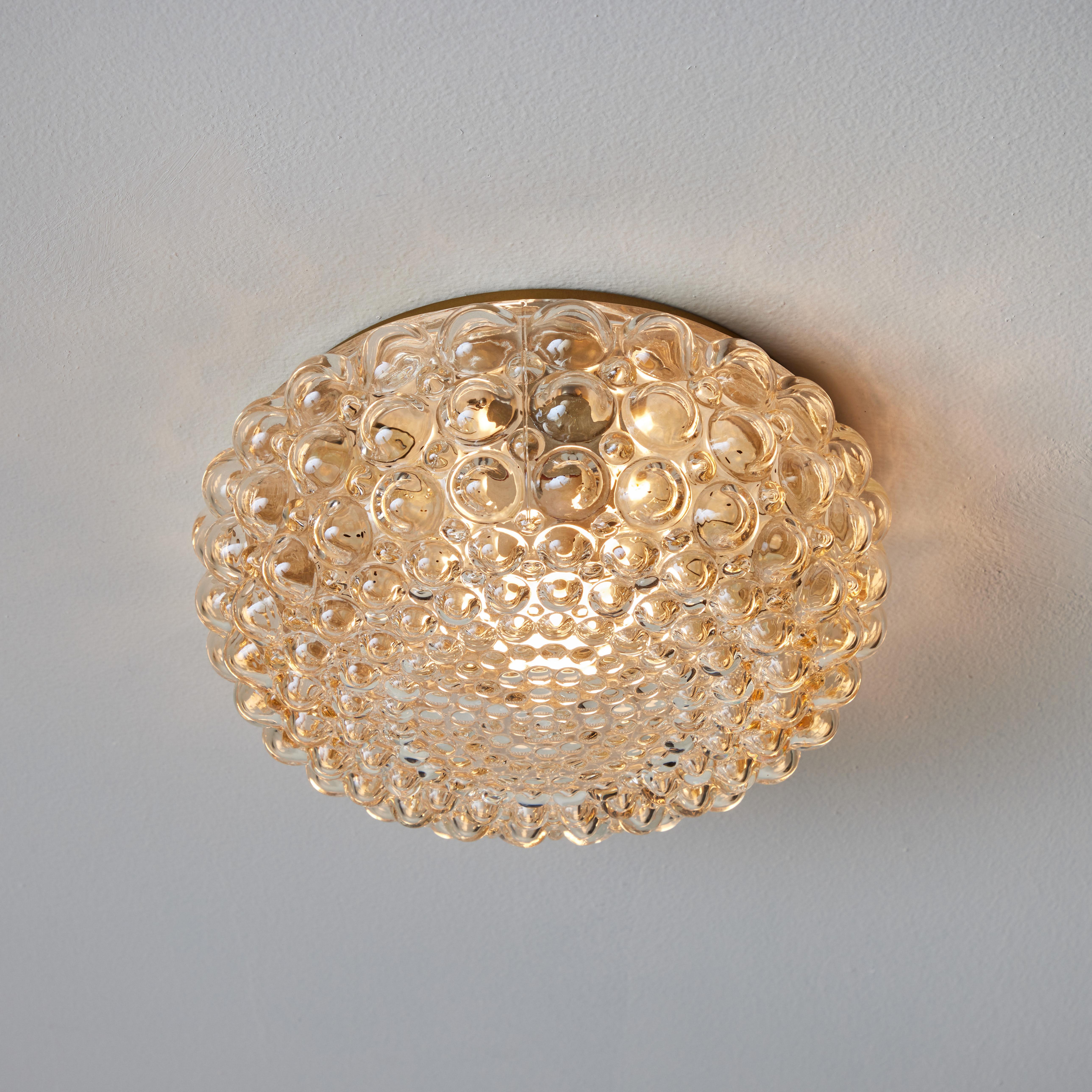 1960s Helena Tynell Model #A665 Bubble Glass Flush Mount for Limburg 1