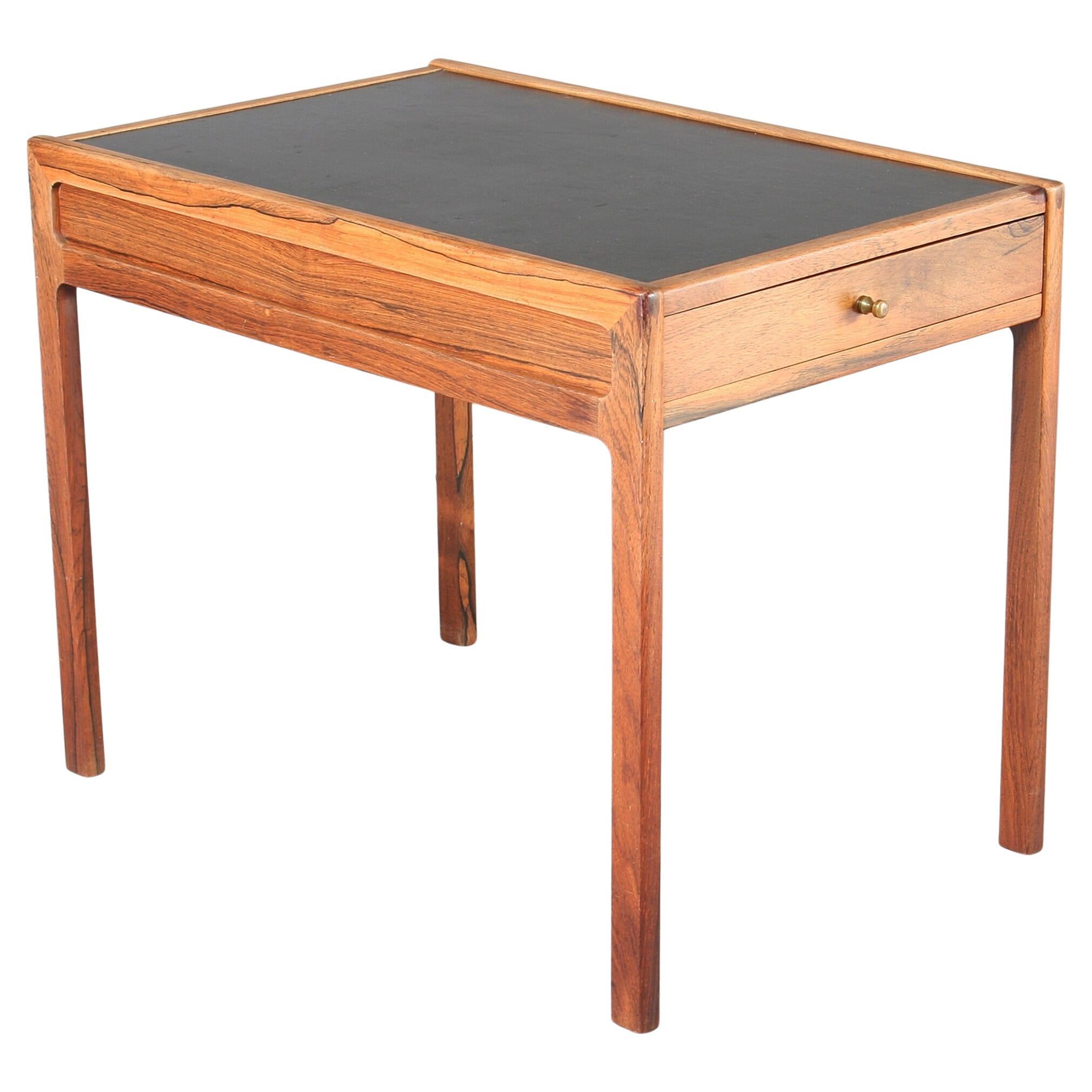 1960s Helge Vestergaard Jensen Coffee Table with Drawer and Black Formica Top