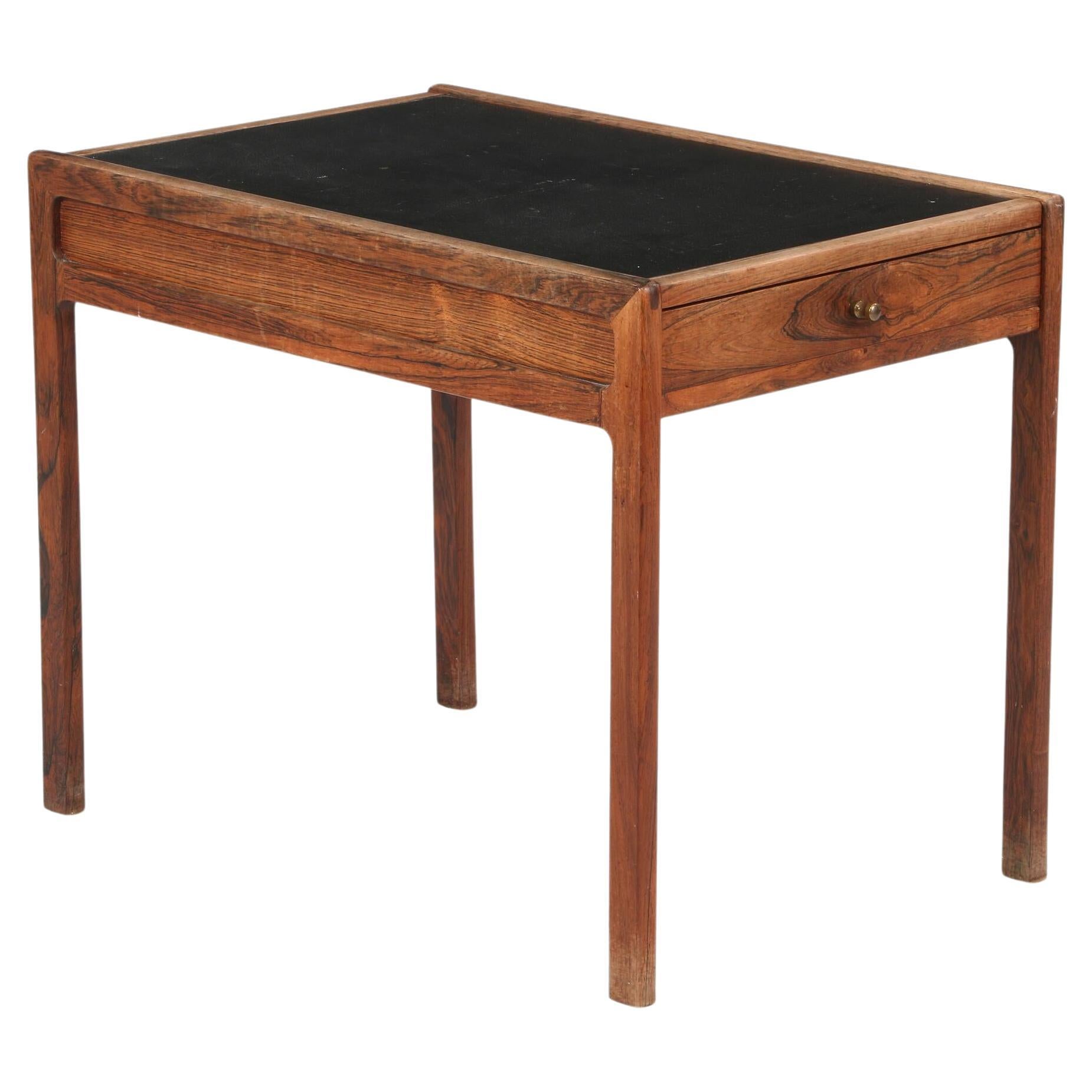 1960s Helge Vestergaard Jensen Coffee Table with Drawer and Black Formica Top