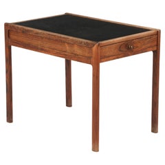 Helge Vestergaard Jensen, Couchtisch mit Schublade und schwarzer Formica-Platte, 1960er Jahre