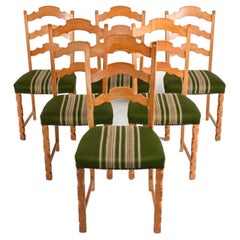 Set of Six Henning Kjaernulf Danish Oak Dining Chairs, 1960s