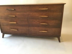 1960s Henredon Dresser With Brass Pulls