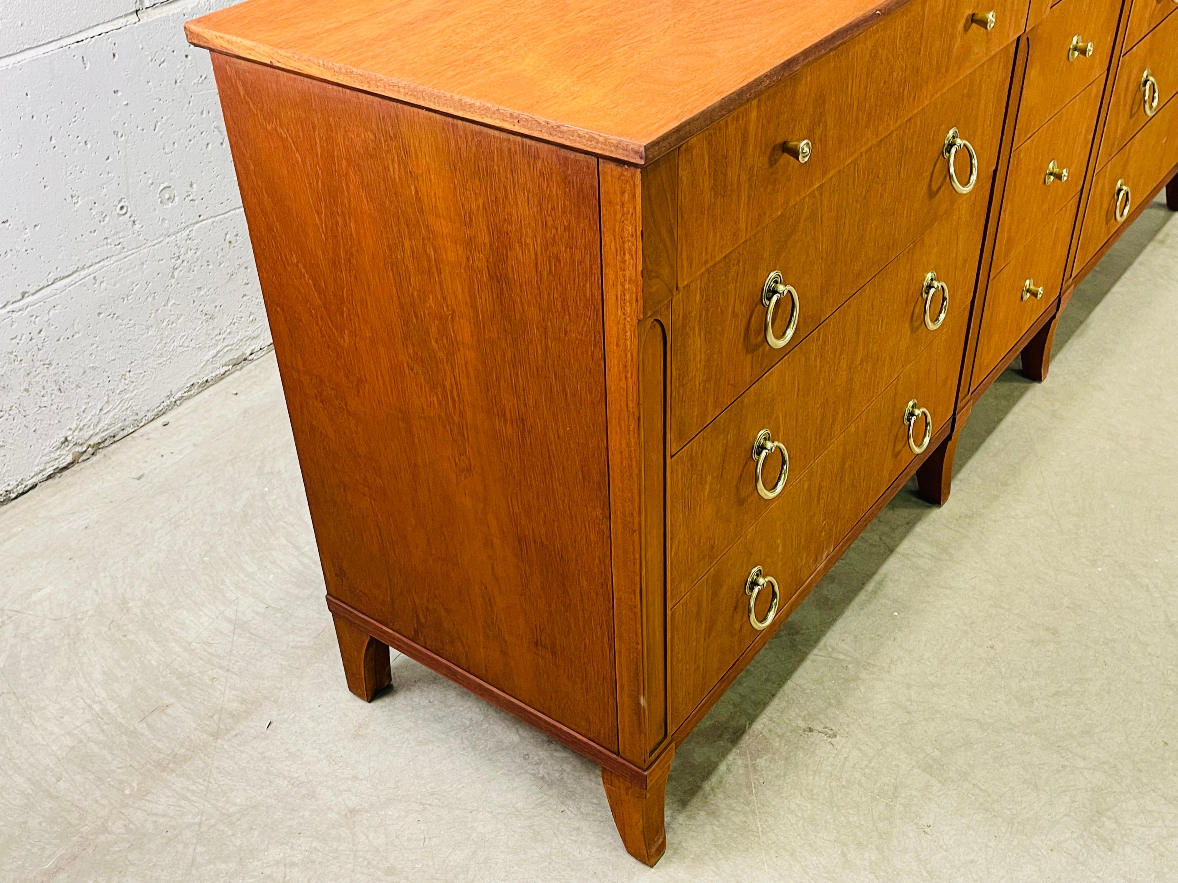 1960s Henredon Furniture Cherry Wood Low Dresser 3