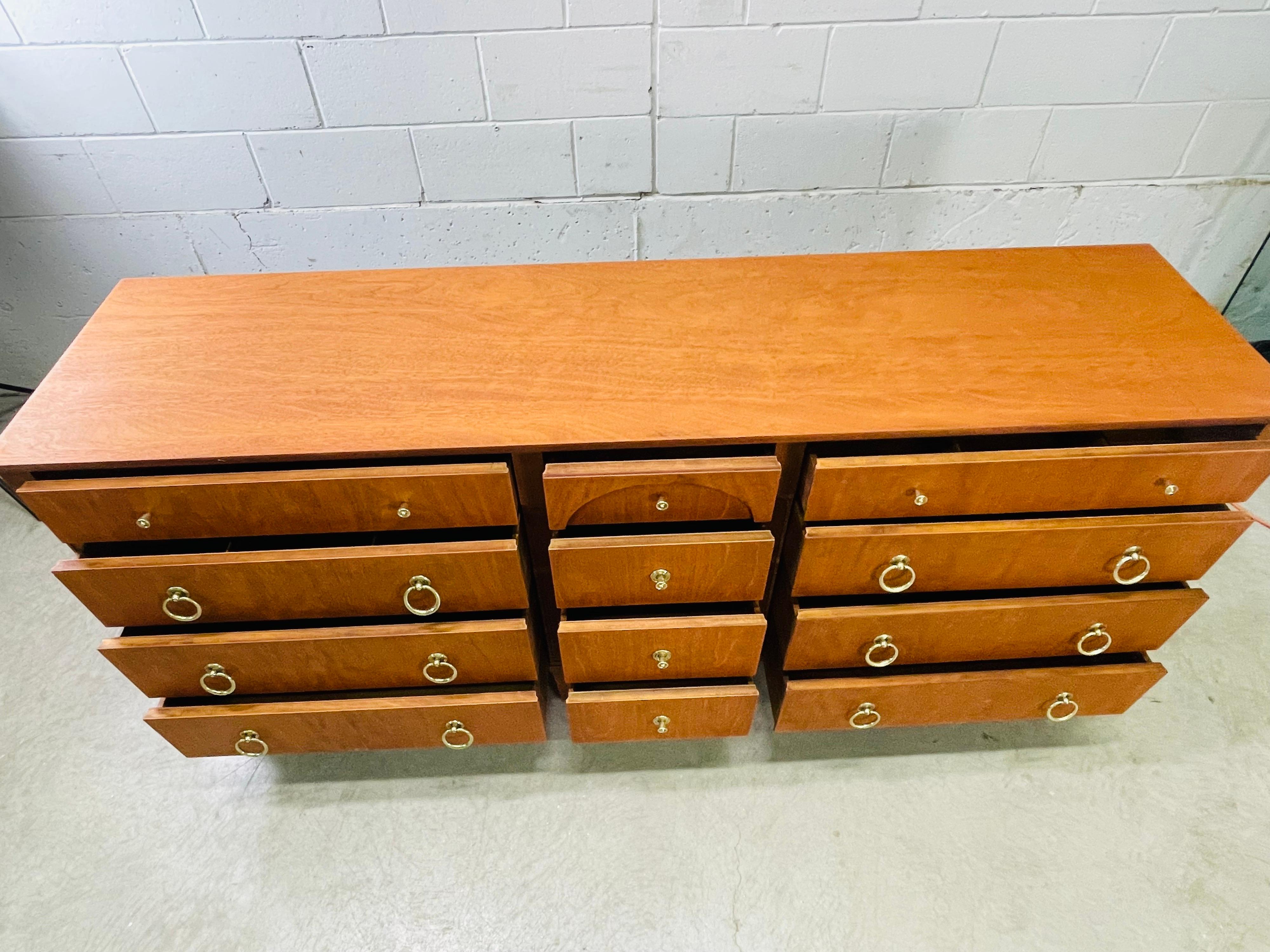 1960s Henredon Furniture Cherry Wood Low Dresser 4