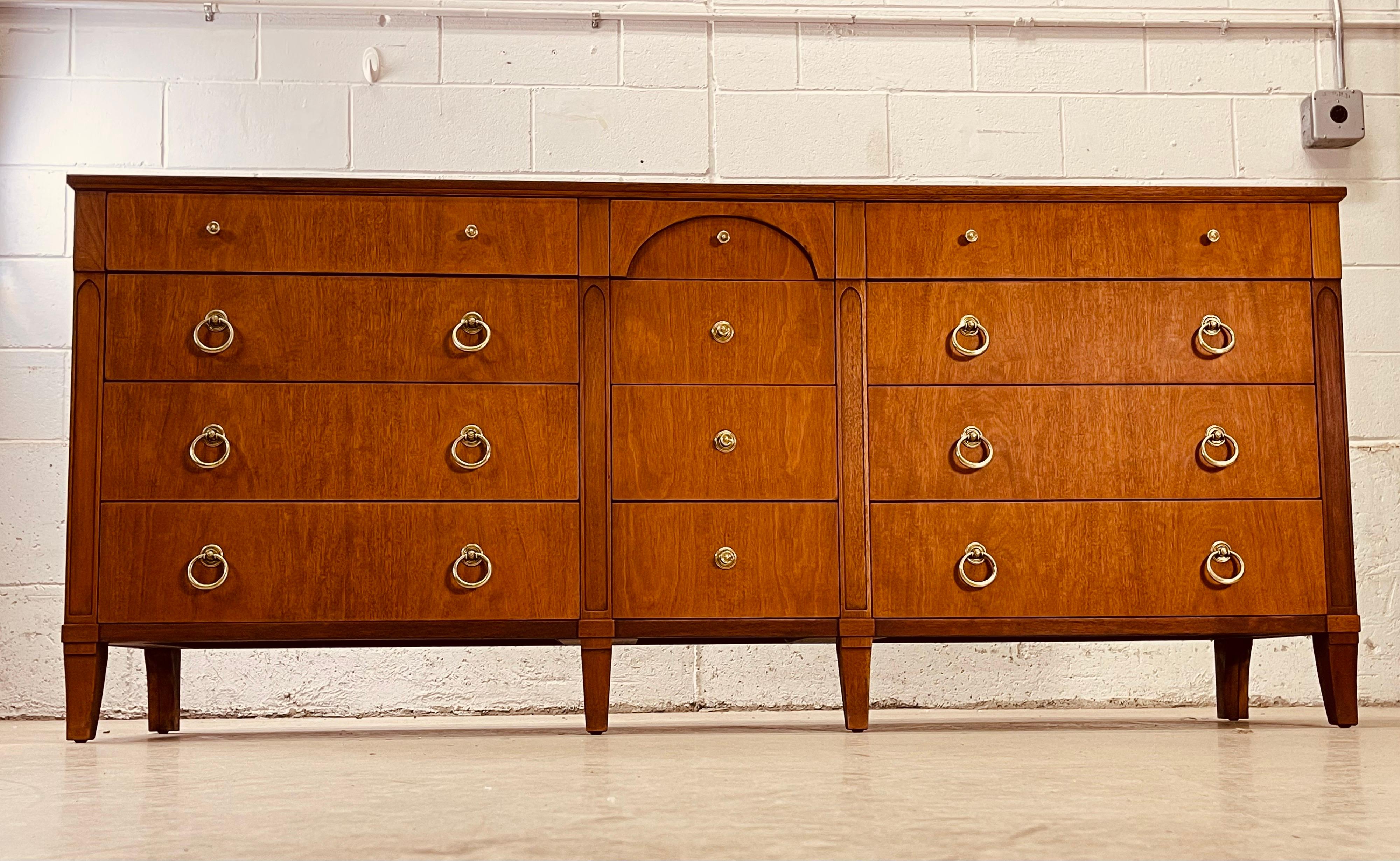 1960s Henredon Furniture Cherry Wood Low Dresser 5