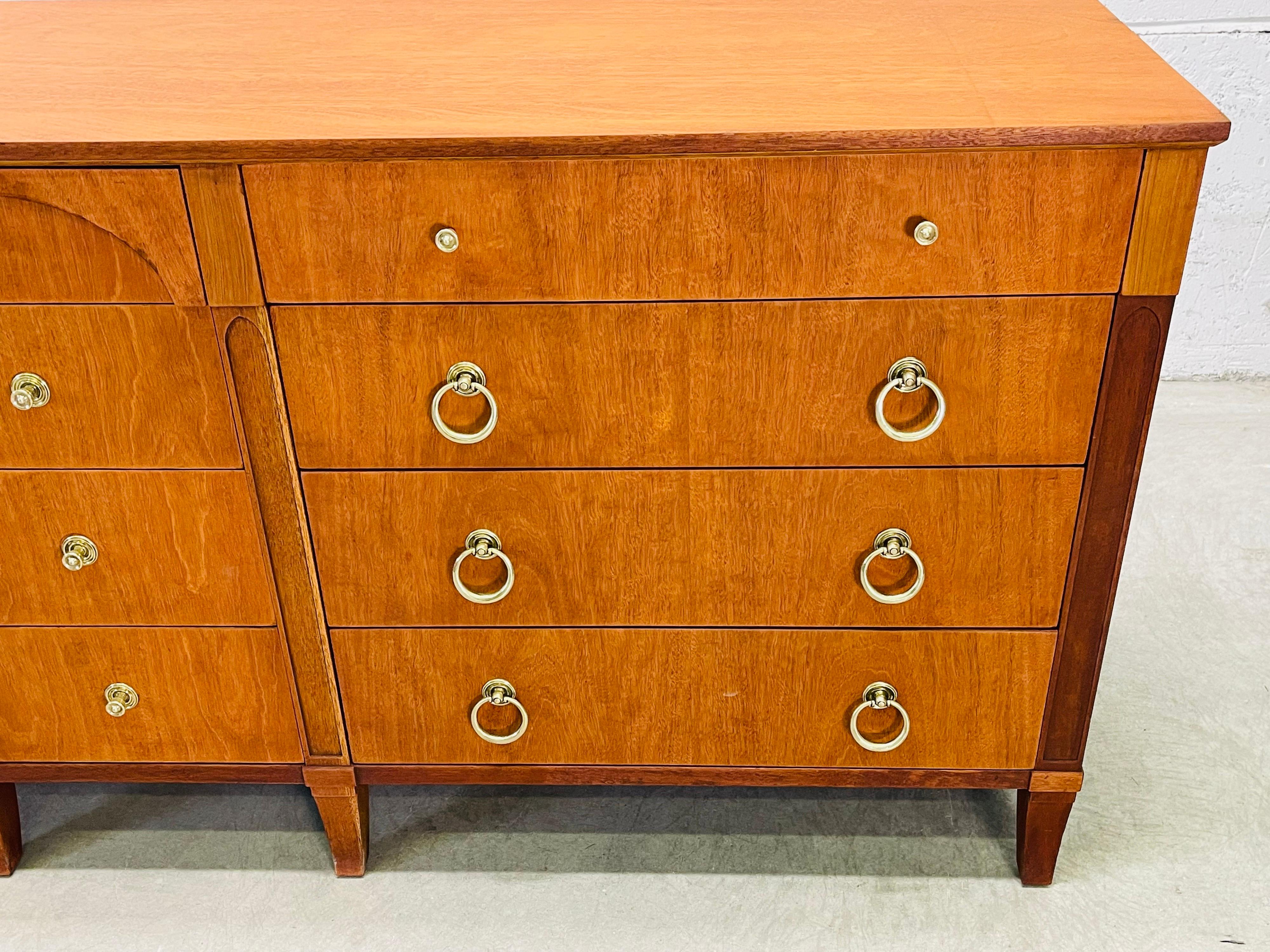 Mid-Century Modern 1960s Henredon Furniture Cherry Wood Low Dresser