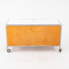 1960 Henry P. Glass pour Fleetwood Meuble de rangement flexible sur roulettes