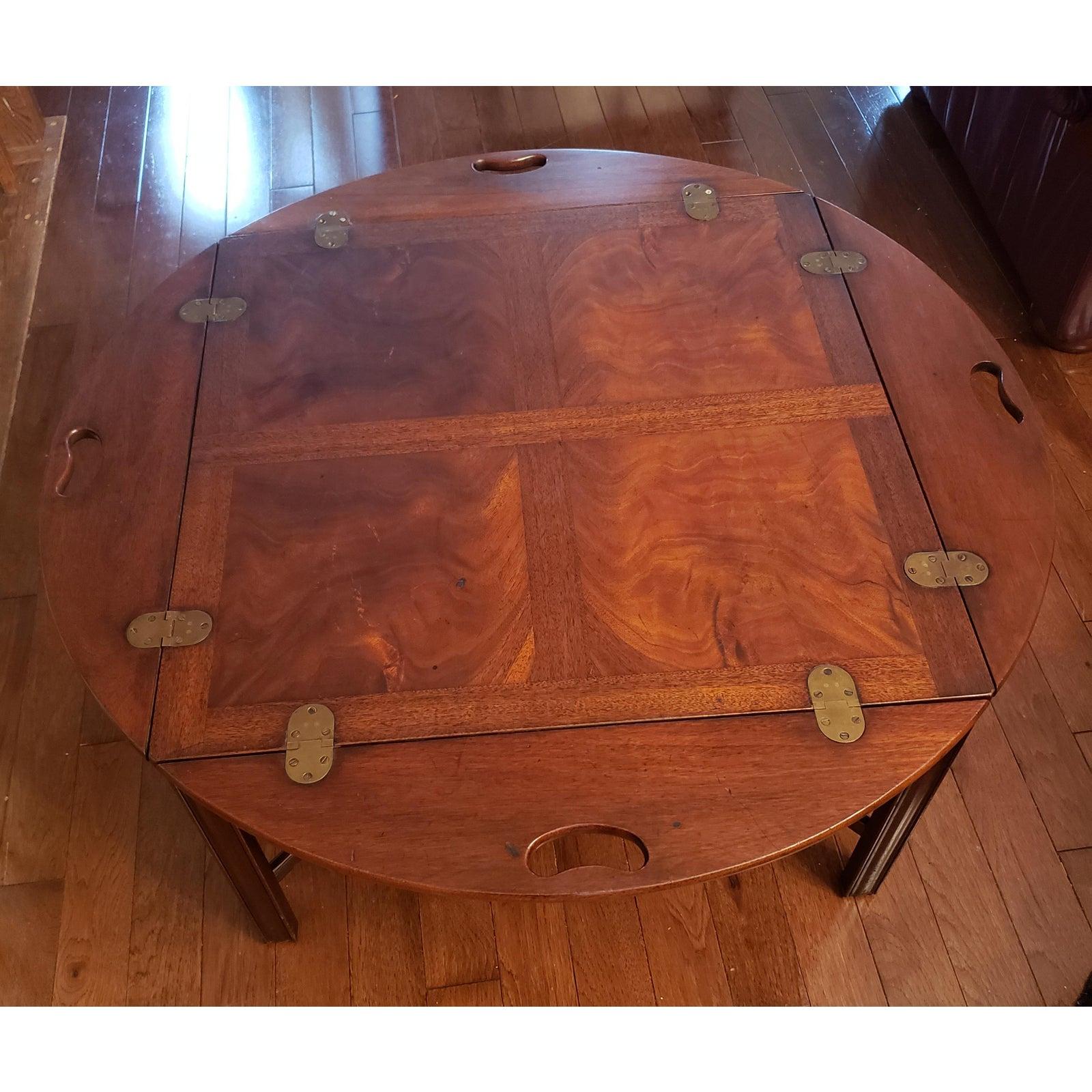 20th Century 1960s Heritage Solid Mahogany Butler Coffee Table