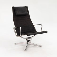 1960s Herman Miller Eames Aluminum Group Lounge Chair and Ottoman in Fabric