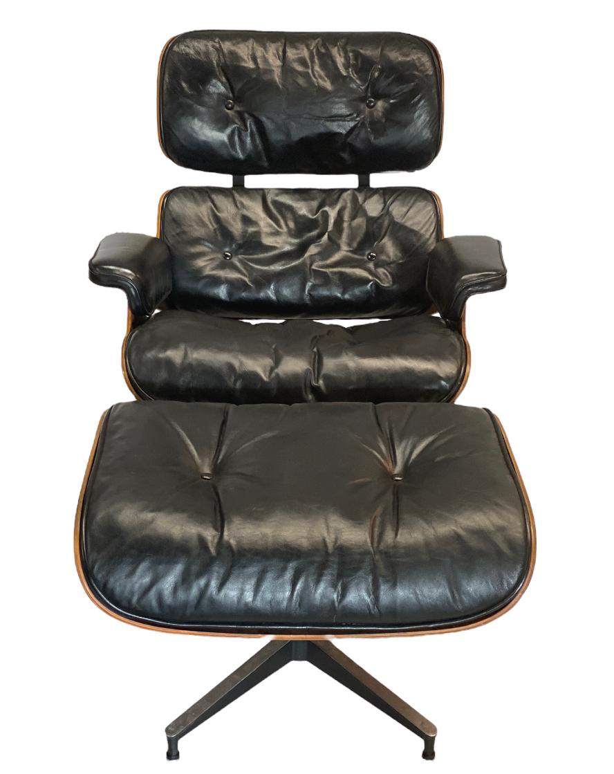 1960s, Herman Miller Eames Lounge Chair and Ottoman 9