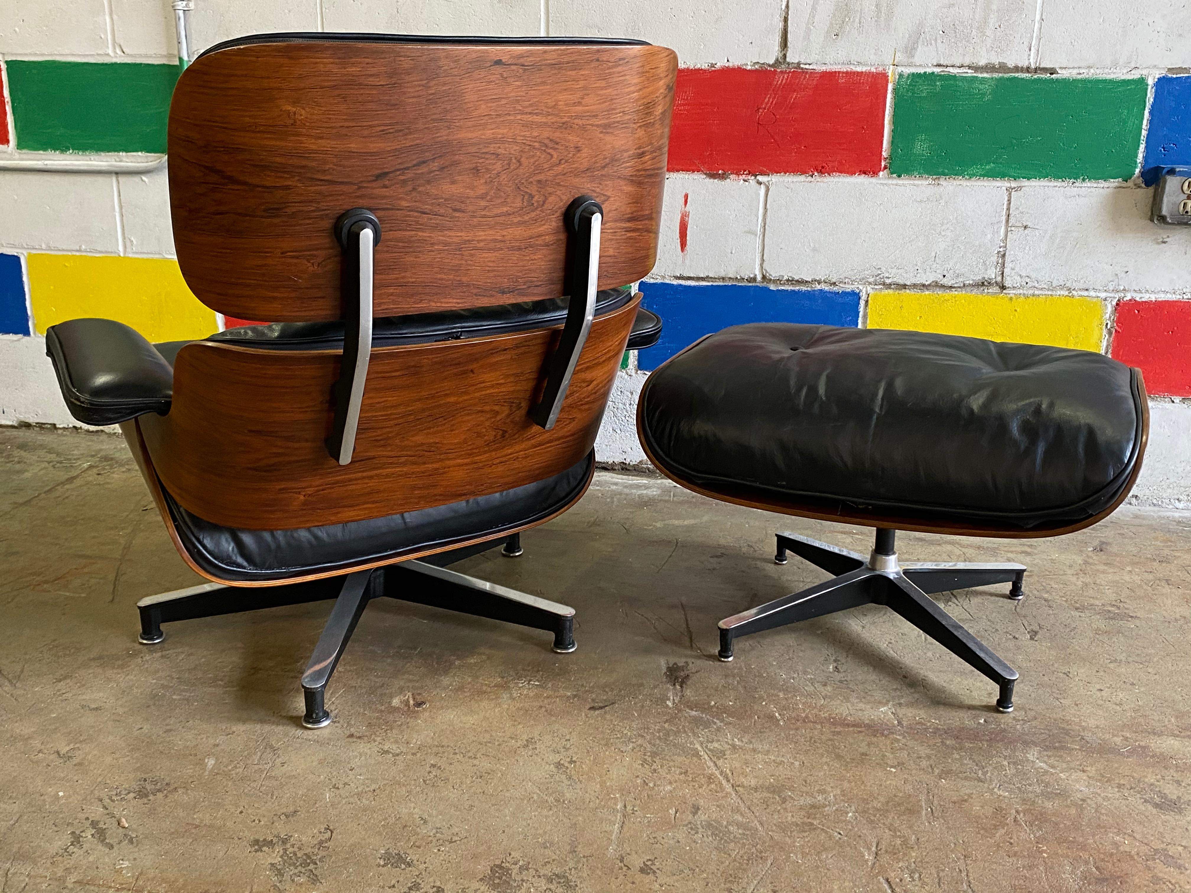 1960s Herman Miller Eames Lounge Chair and Ottoman 1