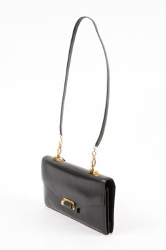 Sac à bandoulière en cuir « Black Box » d'Hermès, années 1960