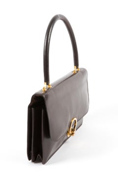 1960s Hermes Brown Box Ring Bag