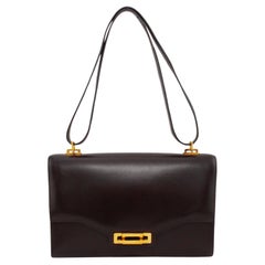 1960s Hermes Brown Leather Quito Bag 