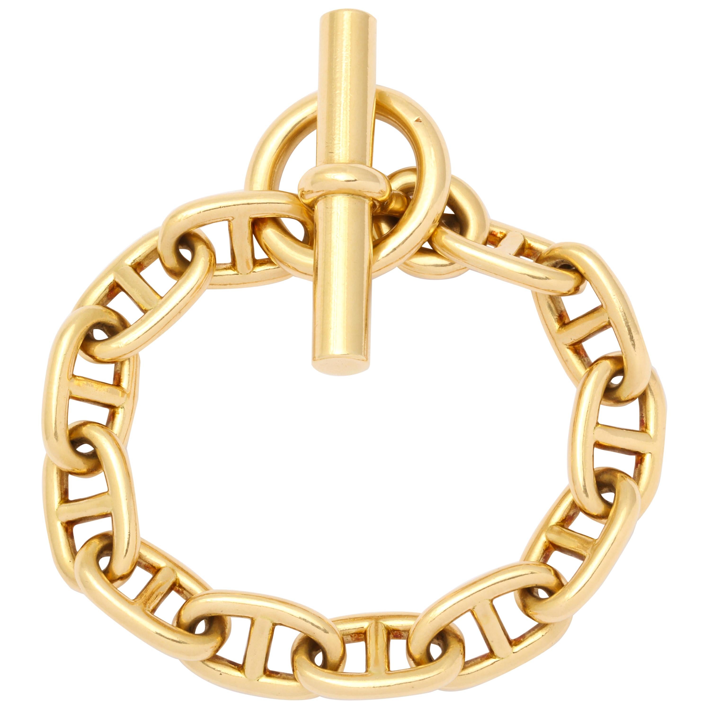 1960s Hermes Chaine d'Ancre Gold Bracelet
