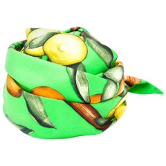 1960s Hermes Green Silk Turban Cap