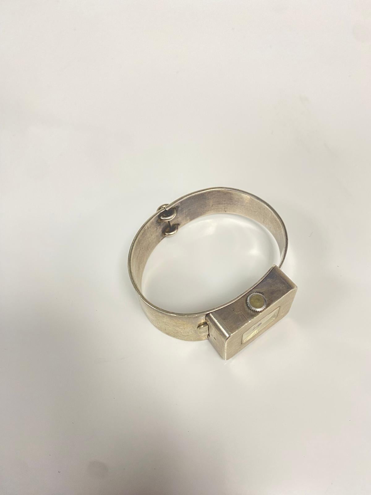 Women's or Men's 1960s Hermes Vintage Steel Watch For Sale