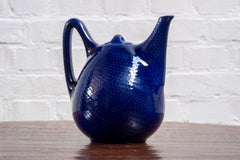1960s Hertha Bengtson for Rörstrand, "Blå eld" Tea Pot in Porcelain, Sweden