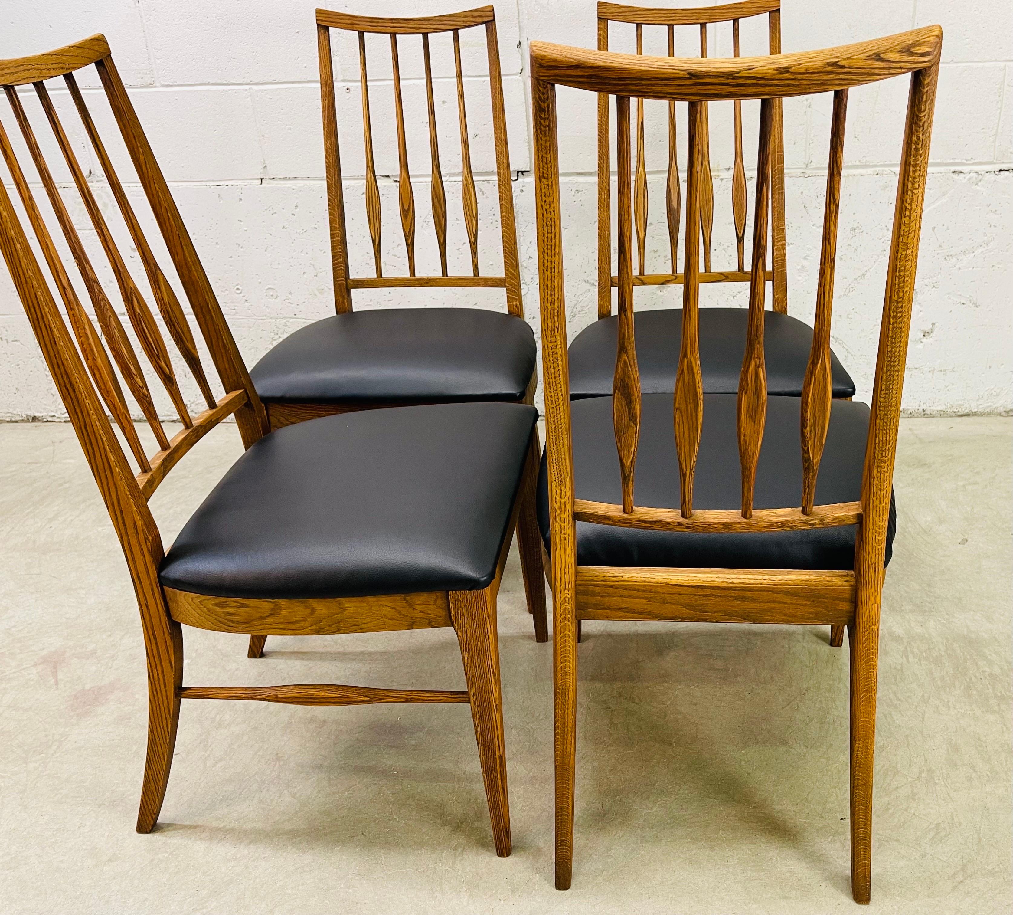 1960s High-Back Dining Chairs, Set of 4 For Sale 1