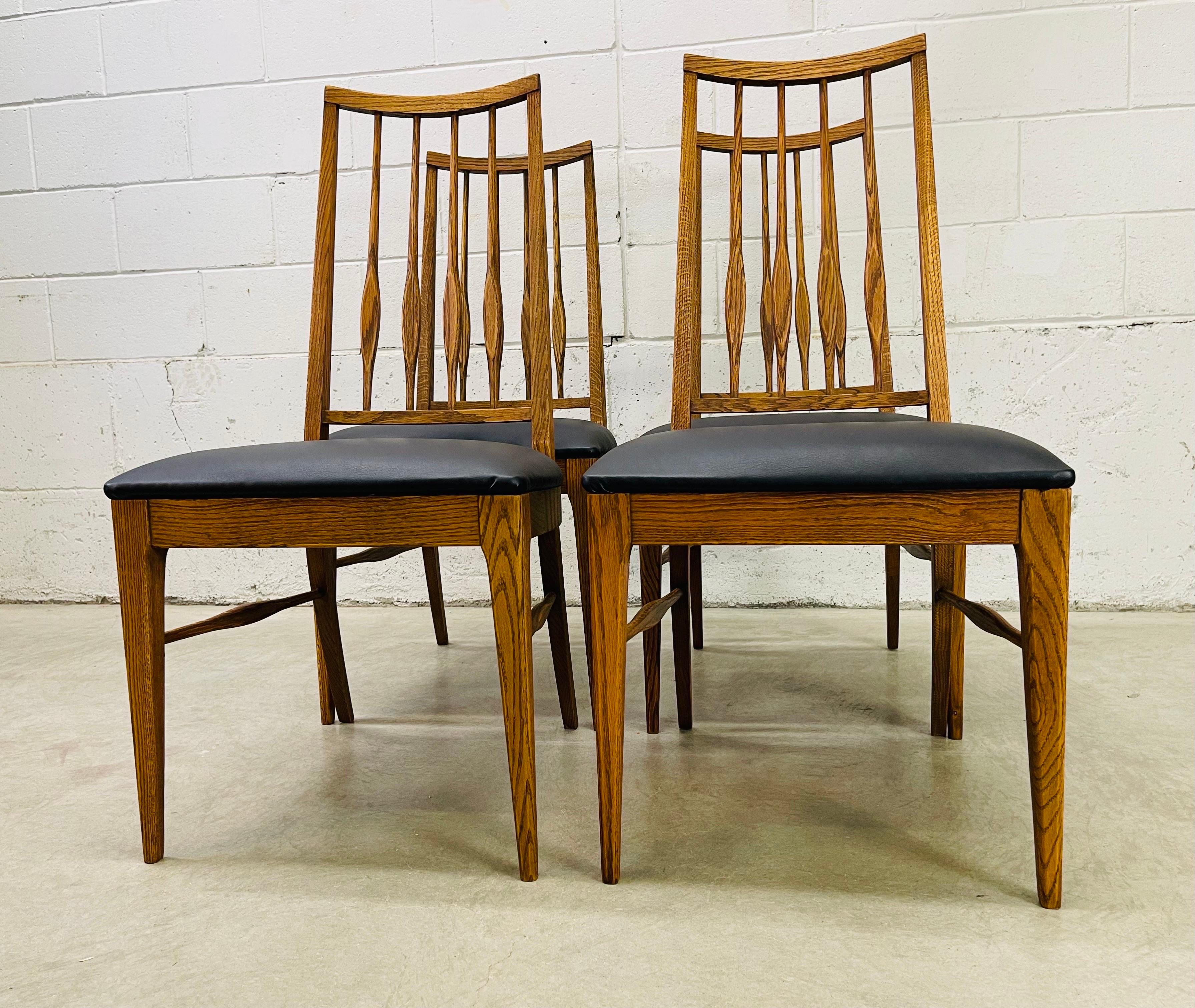 1960s High-Back Dining Chairs, Set of 4 For Sale 3