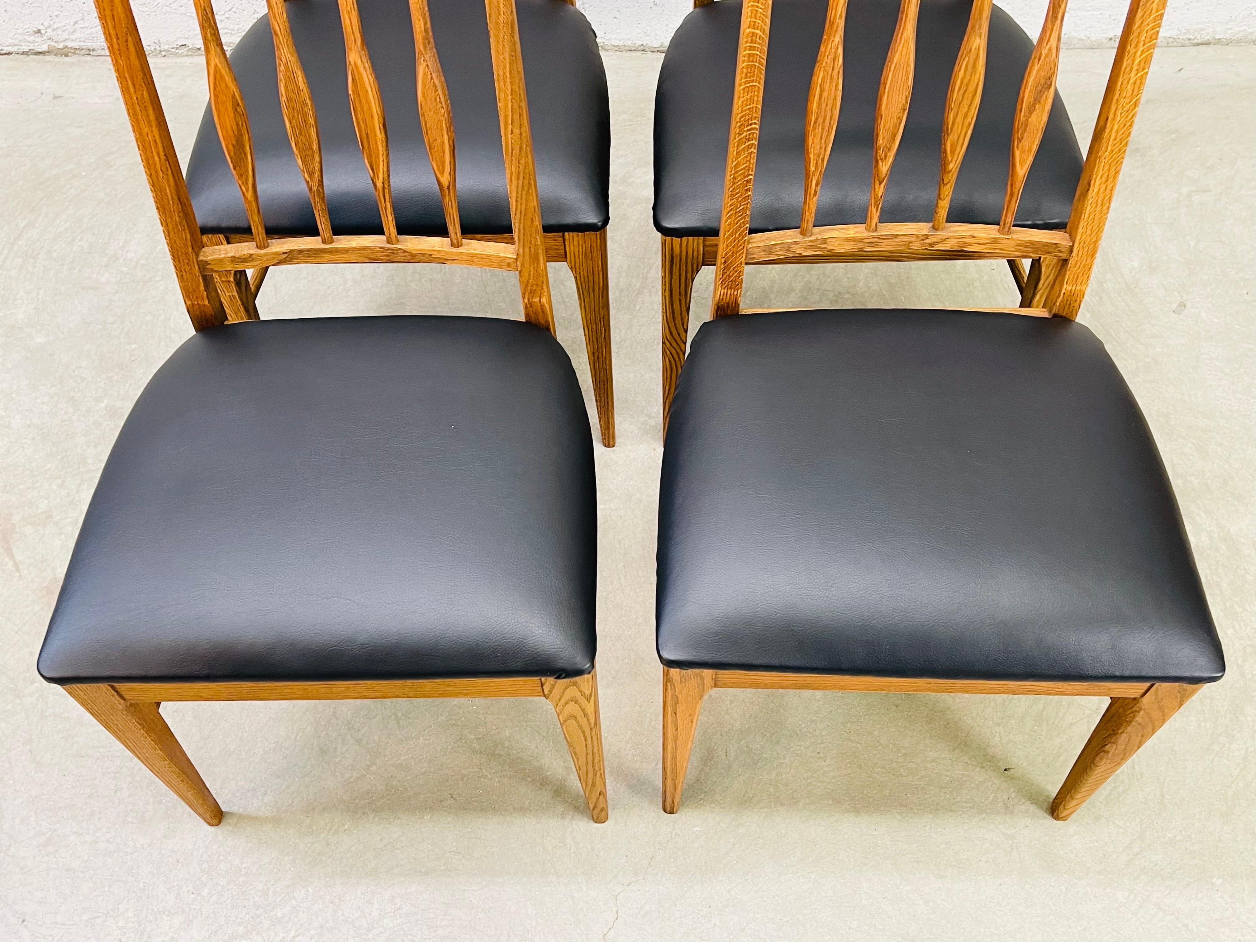 oak high back dining chairs
