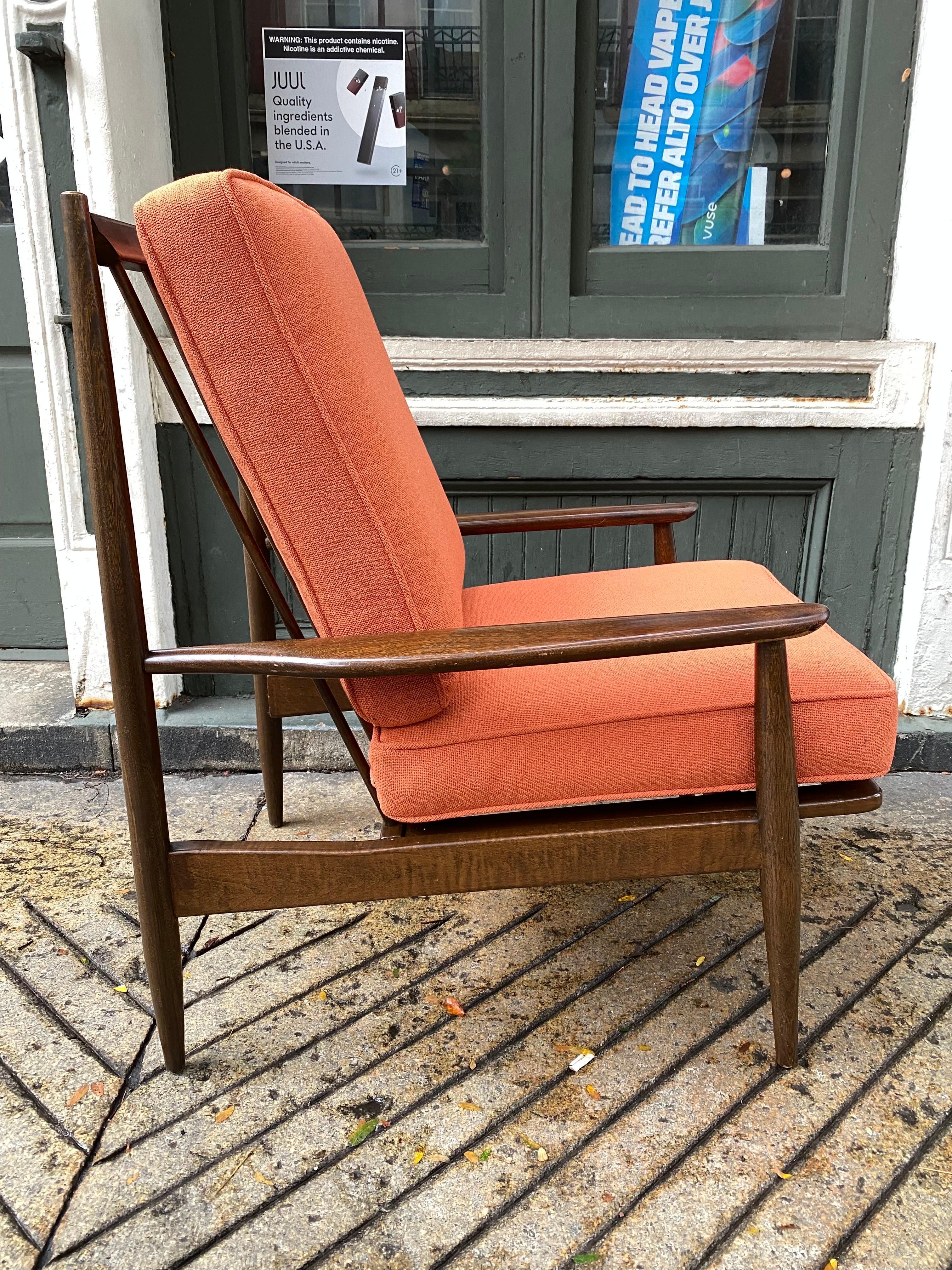 Danish 1960’s High-Back Open Armchair possibly Selig For Sale