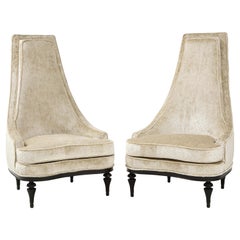 1960s High Back Slipper Lounge Chairs by Interior Crafts