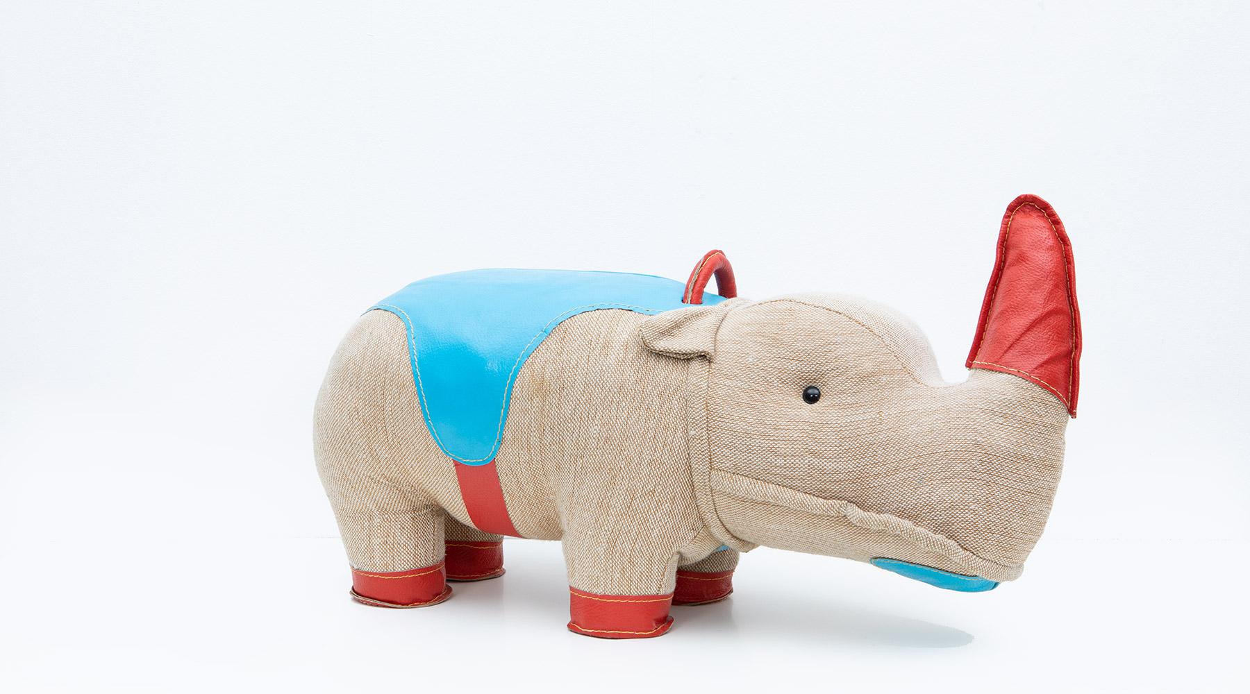 1960s High-Quality Children Toy 'Rhino' by German Renate Müller 'B' 1