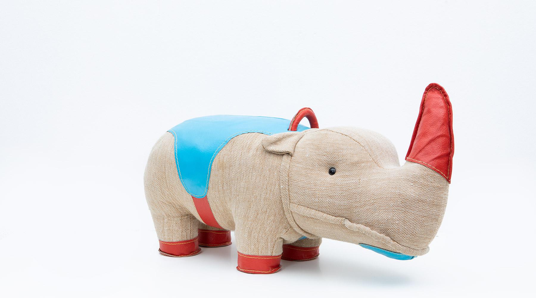 1960s High-Quality Children Toy 'Rhino' by German Renate Müller 'B' 2