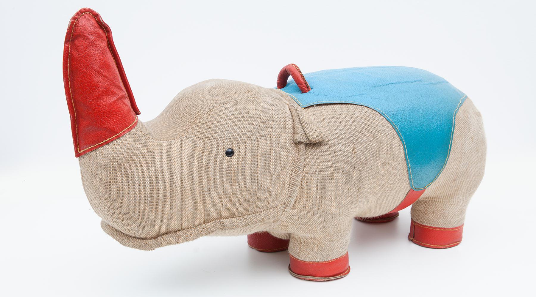 1960s High-Quality Children Toy 'Rhino' by German Renate Müller 5