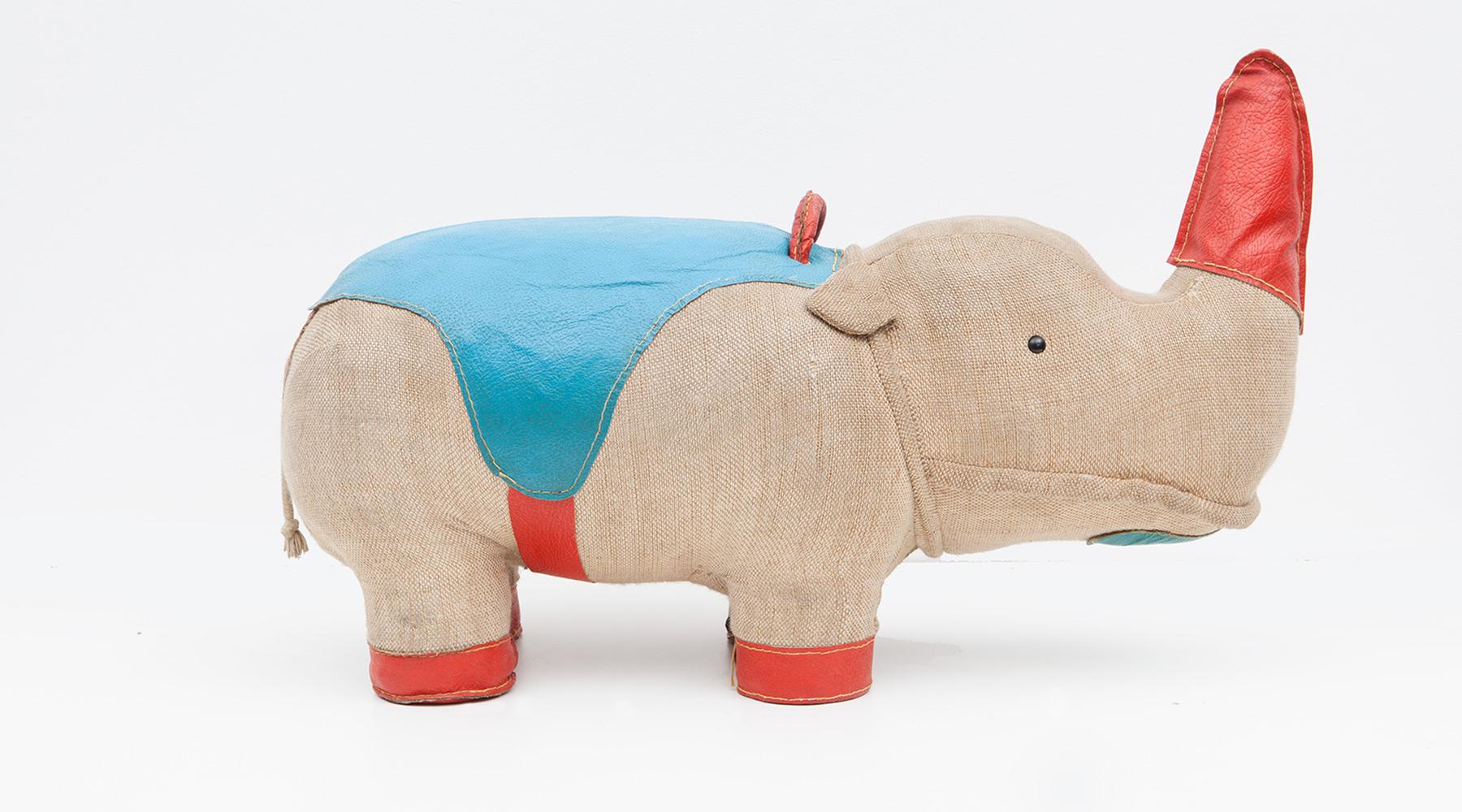 1960s High-Quality Children Toy 'Rhino' by German Renate Müller 1