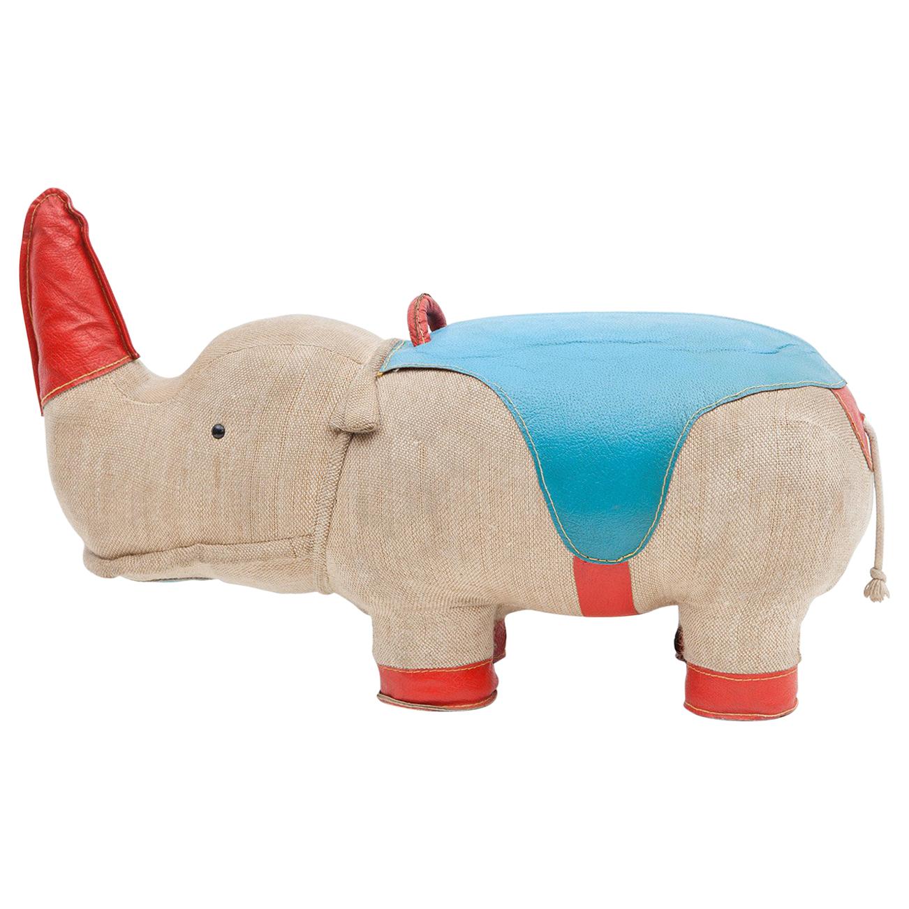 1960s High-Quality Children Toy 'Rhino' by German Renate Müller