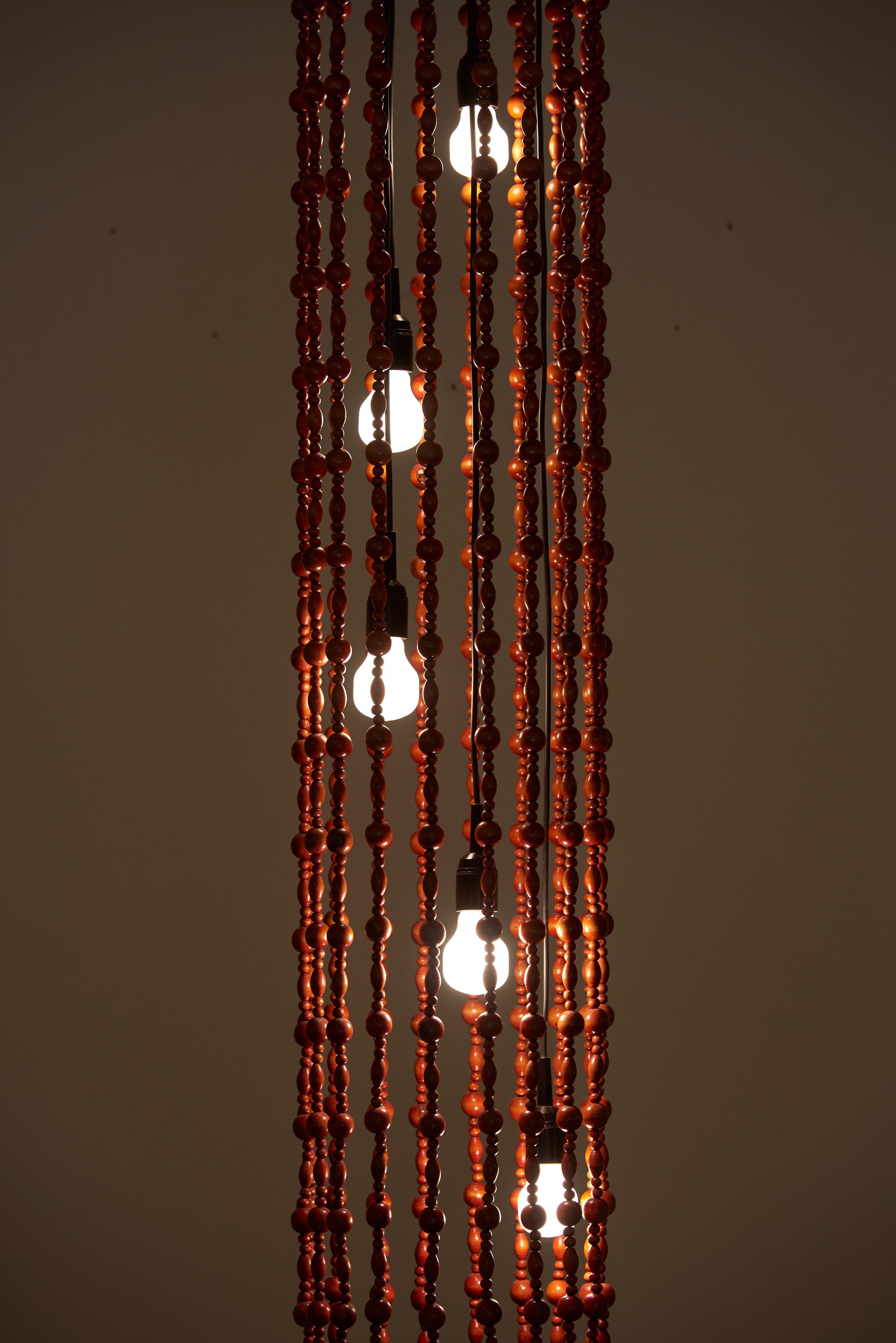 Swiss 1960s Hippie Pendant Lamp by Temde Leuchten, Switzerland