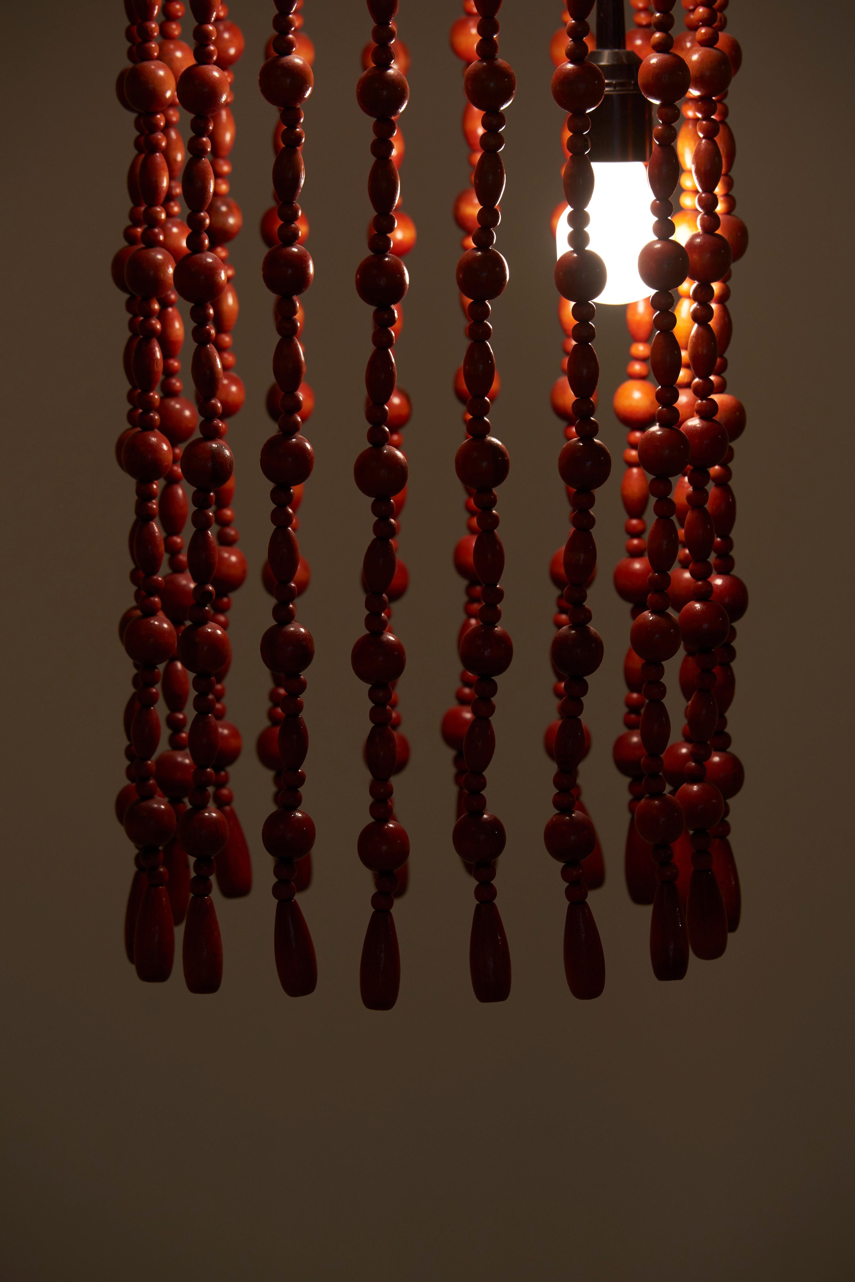 1960s Hippie Pendant Lamp by Temde Leuchten, Switzerland In Good Condition In Berlin, DE