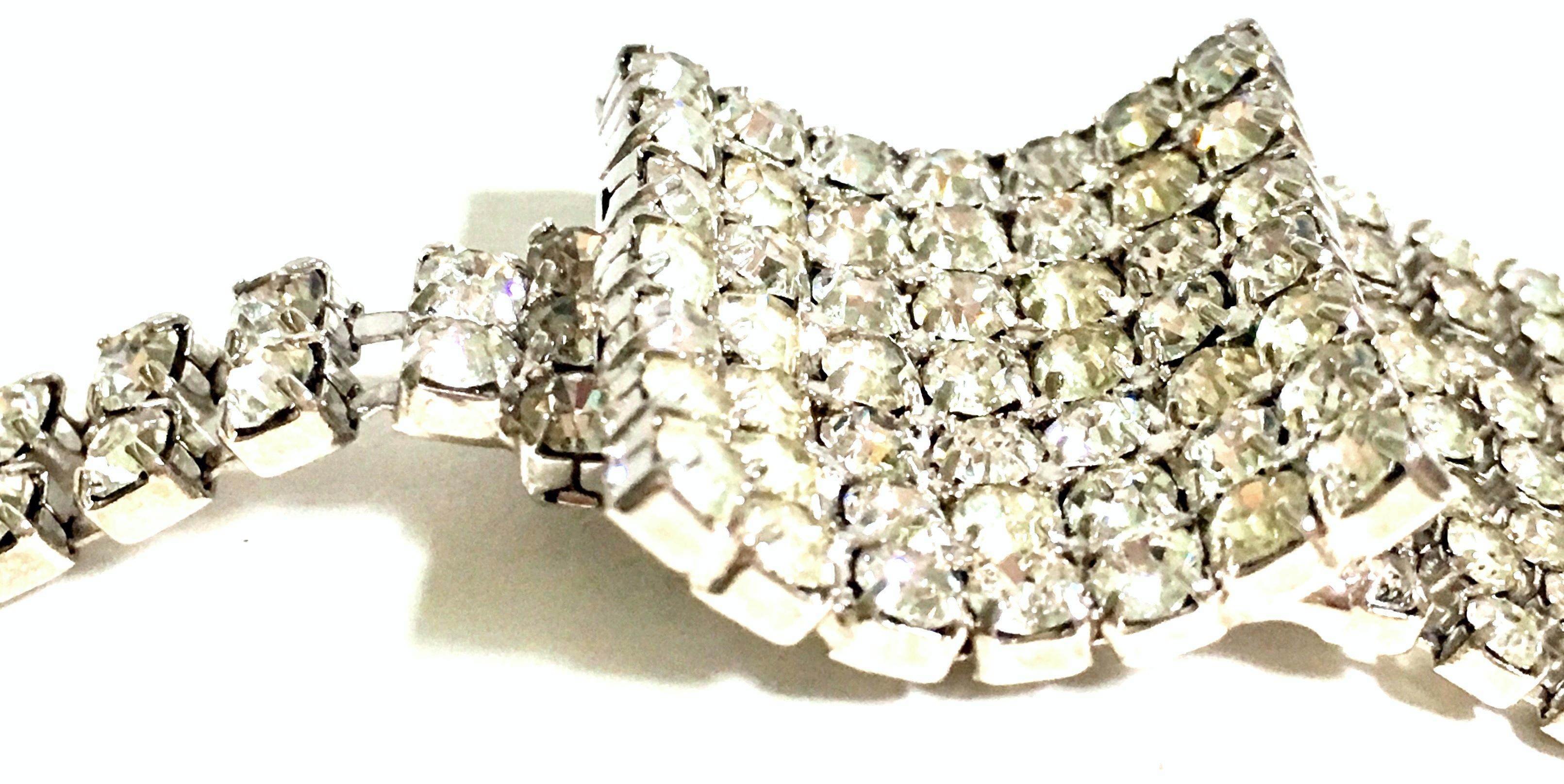 1960'S Hobe Austrian Crystal Rhinestone Abstract Fringe Neckalce 5