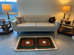 1960's HOJER EKSPORT WILTON, Danish, Wool Rya Rug, Tapestry, Mid Century Modern