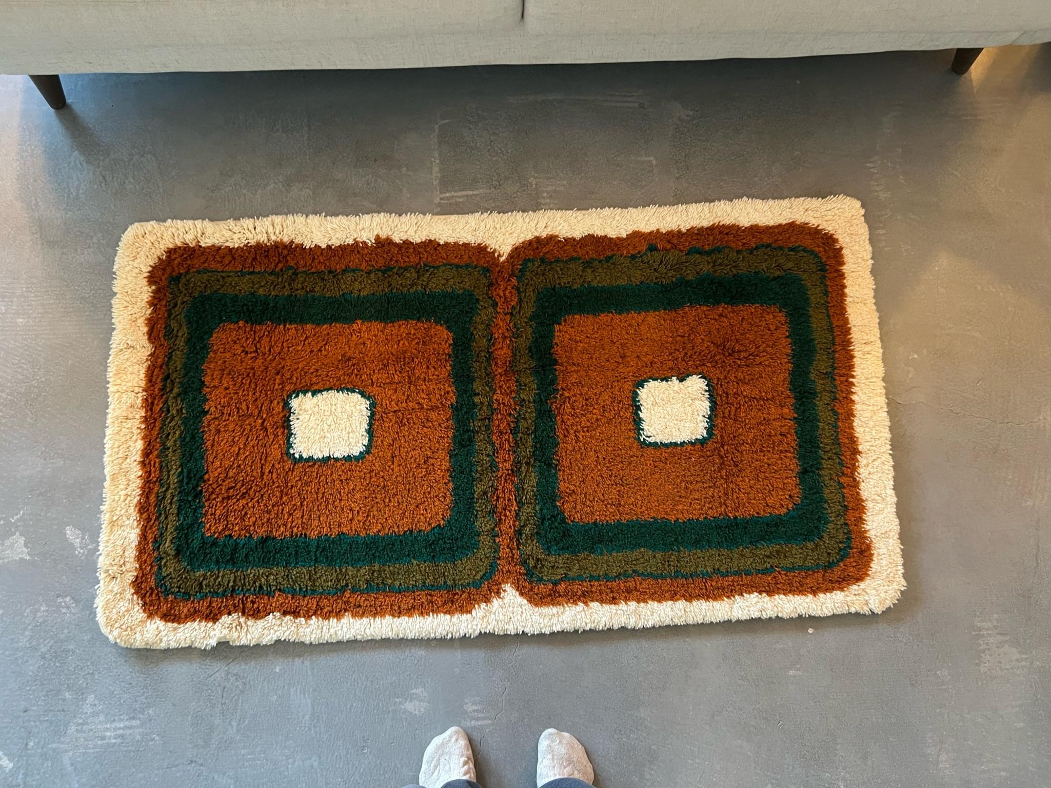 Scandinave moderne 1960 HOJER EKSPORT WILTON Tapis Modernity en laine Tapisserie Milieu de Siècle en vente