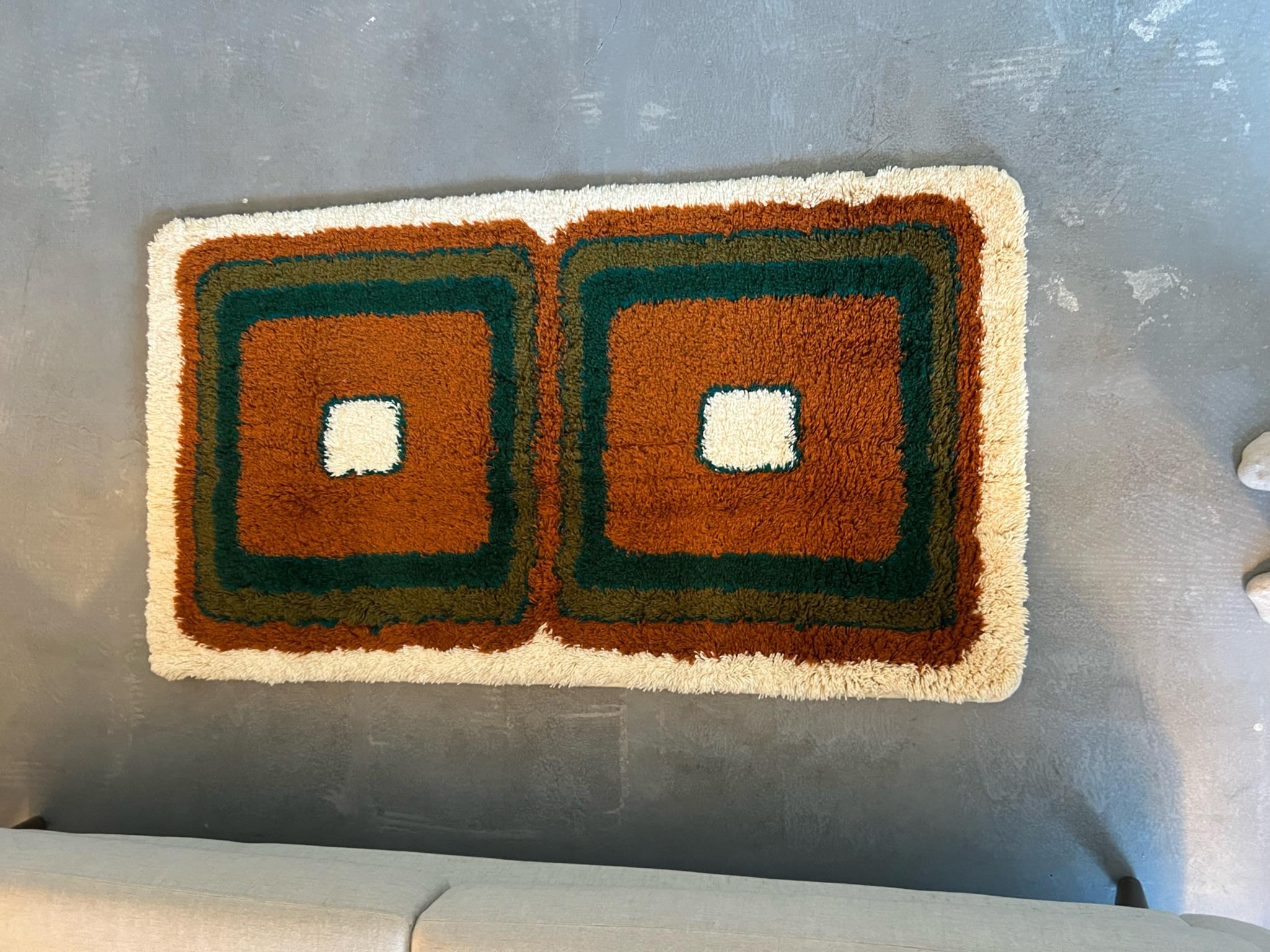 1960 HOJER EKSPORT WILTON Tapis Modernity en laine Tapisserie Milieu de Siècle Excellent état - En vente à Los Angeles, US