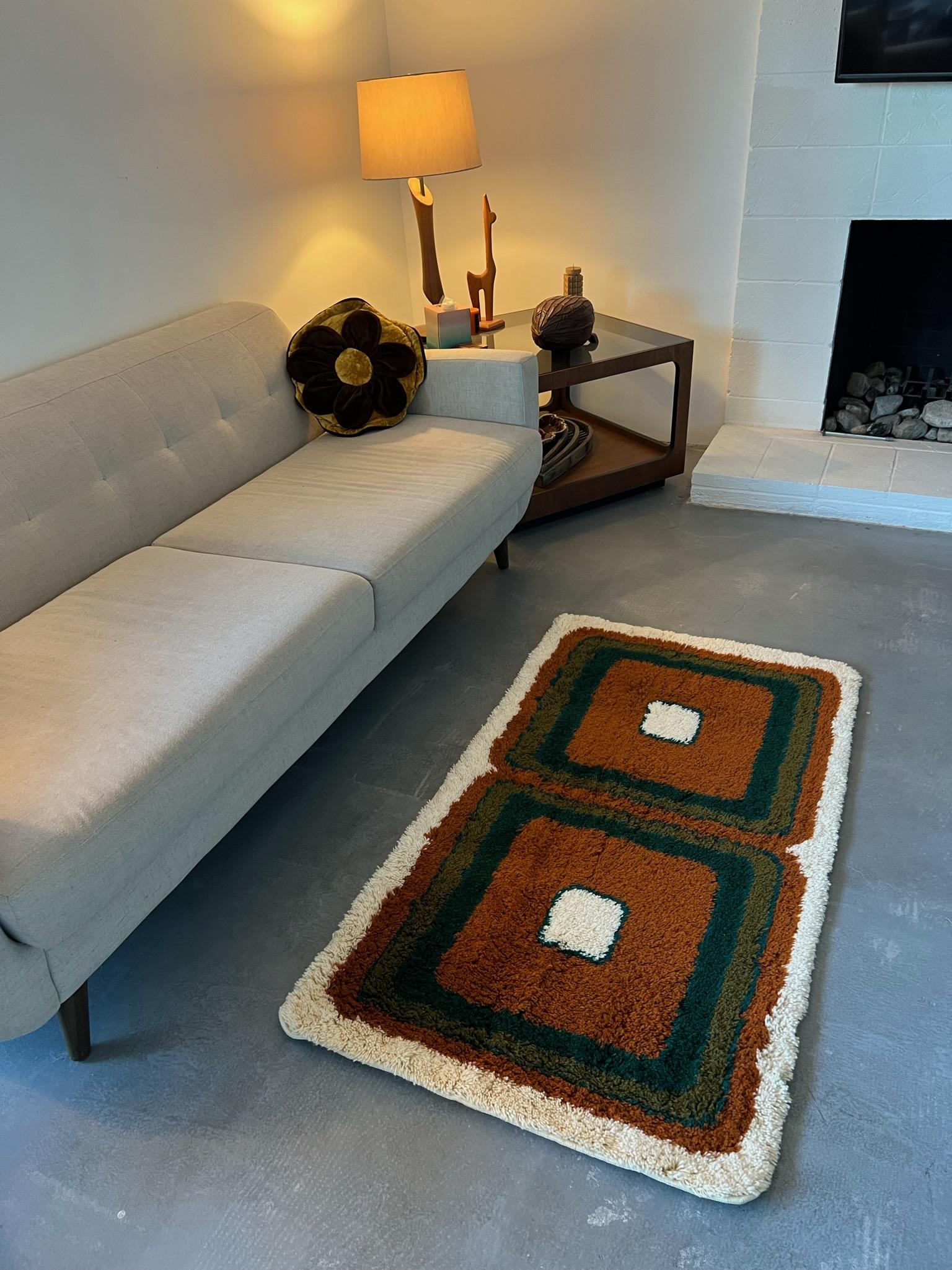 Milieu du XXe siècle 1960 HOJER EKSPORT WILTON Tapis Modernity en laine Tapisserie Milieu de Siècle en vente