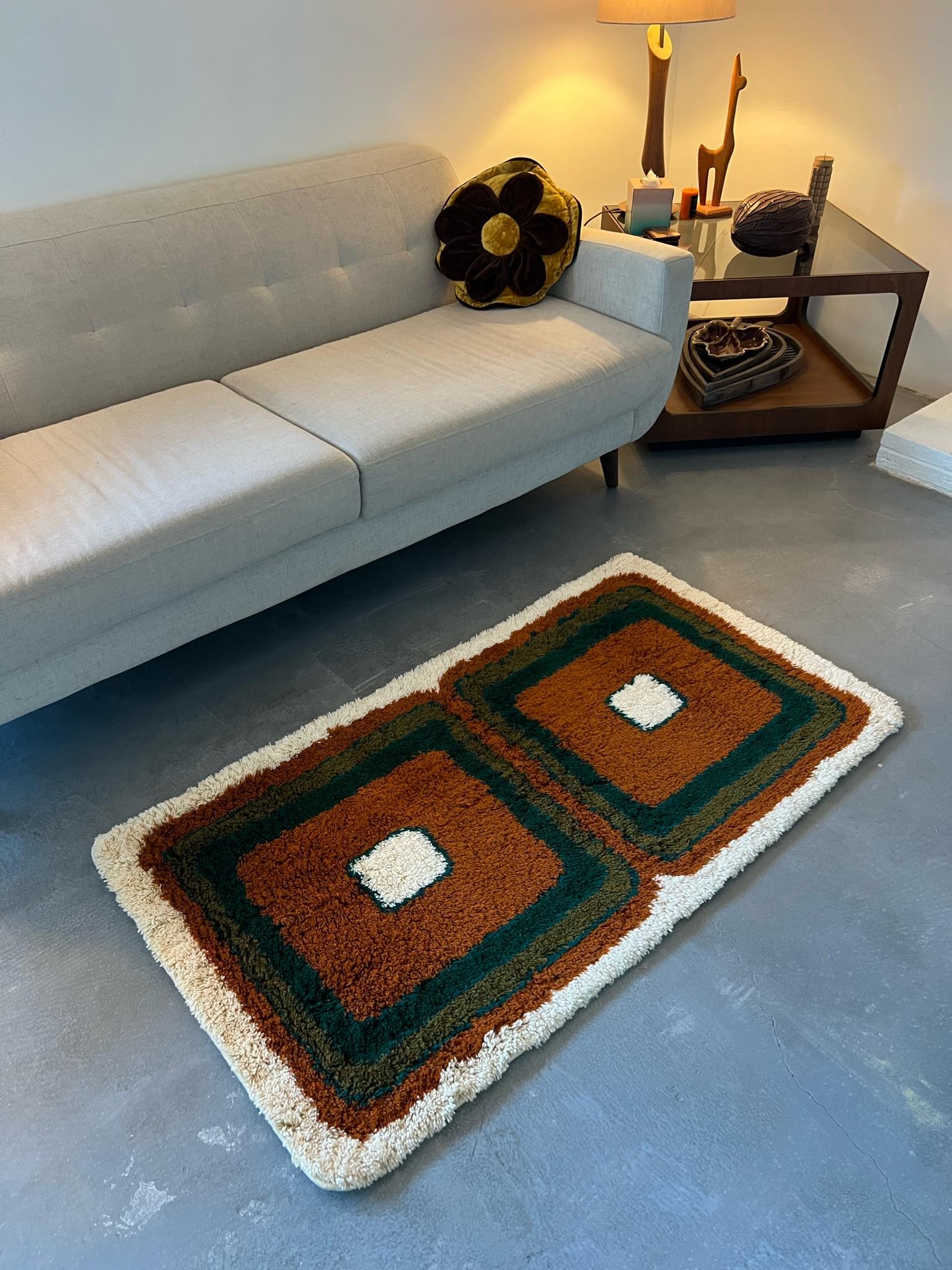 1960 HOJER EKSPORT WILTON Tapis Modernity en laine Tapisserie Milieu de Siècle en vente 1